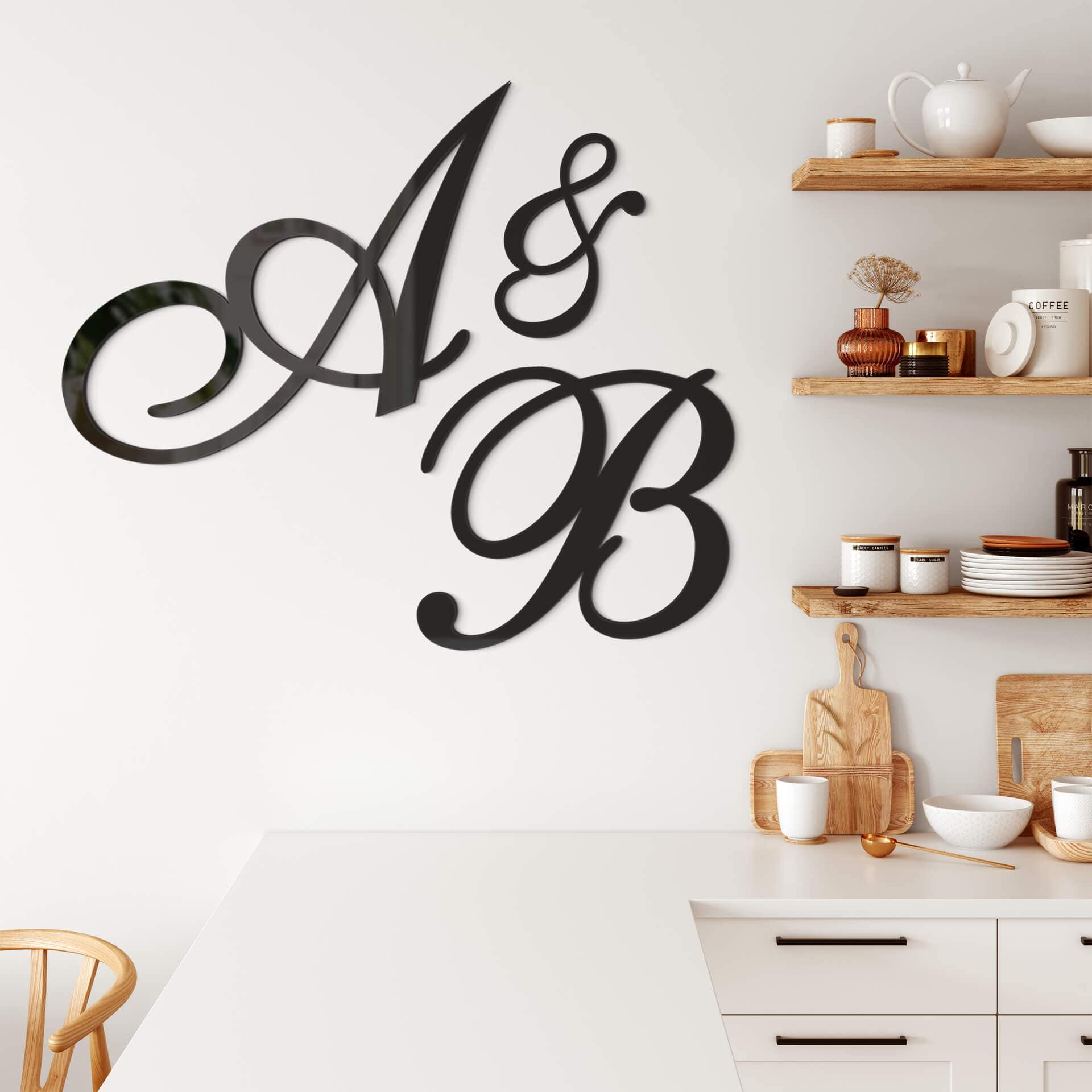 Dekorative akrylbogstaver - Calligrafi