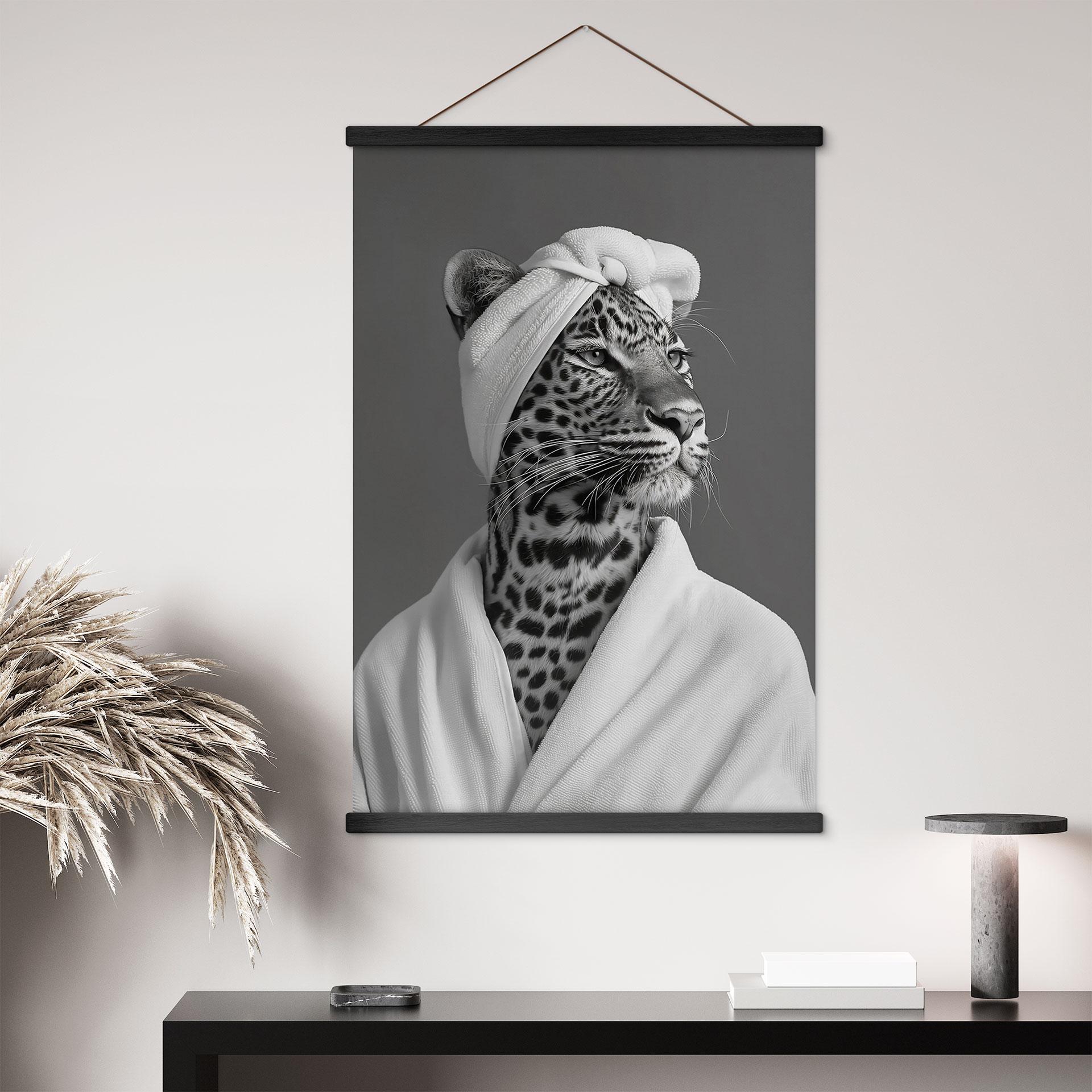 Royale spa time-out Tekstil plakat med leopard - Rahner