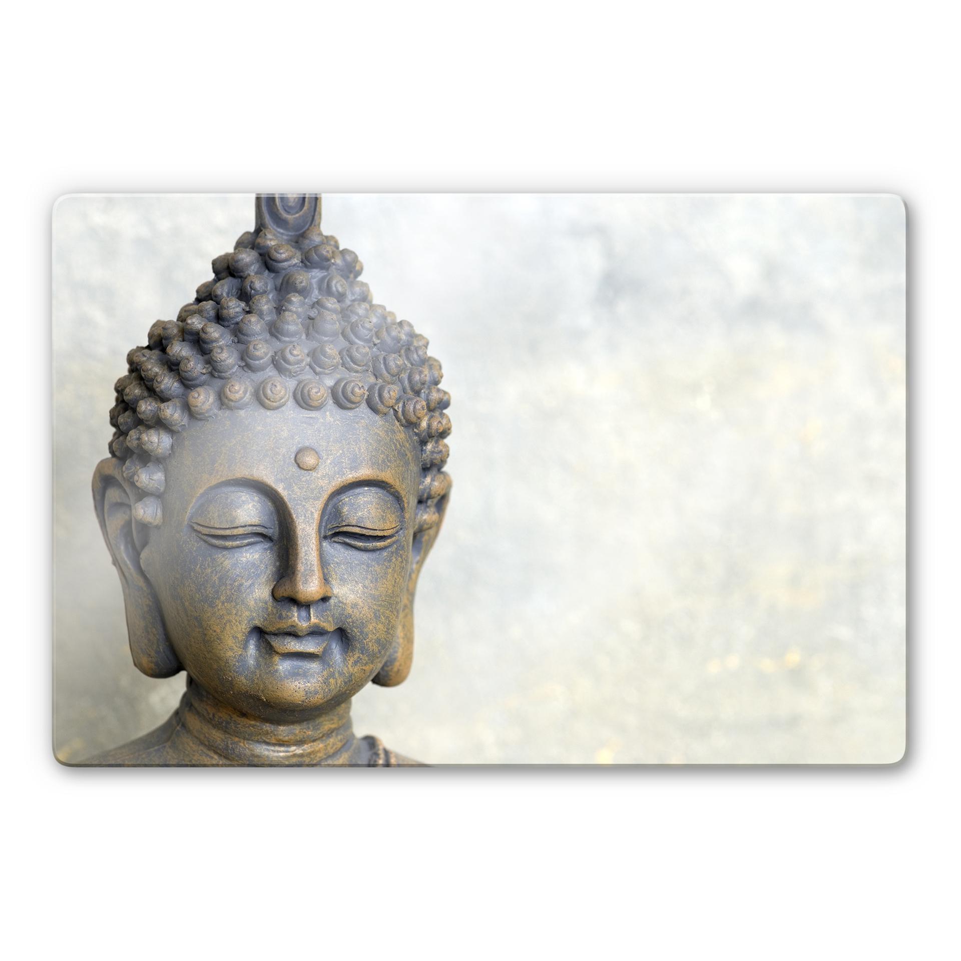 Glasbillede - Buddha Ansigt