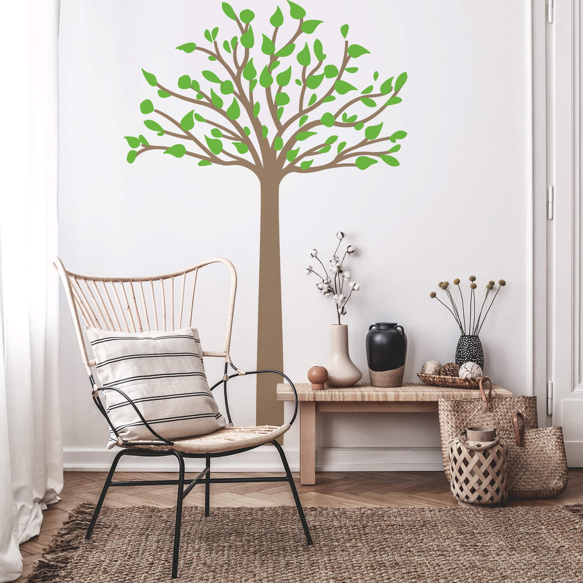 Muursticker Hoge Boom 2-kleurig