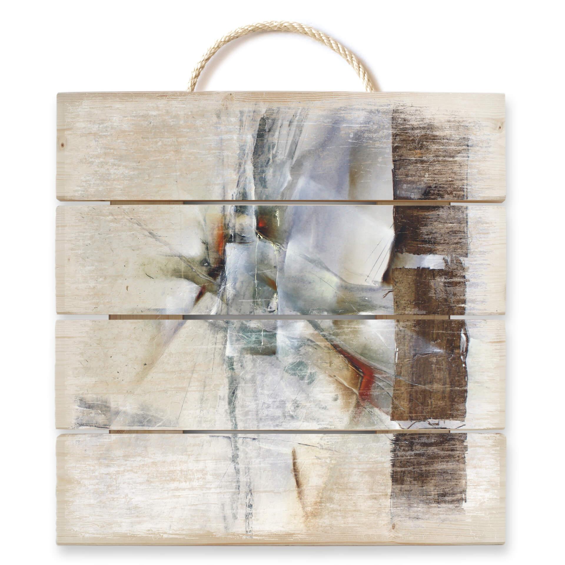 Cuadro de madera Schmucker - Composición blanca - 40x41,5 cm