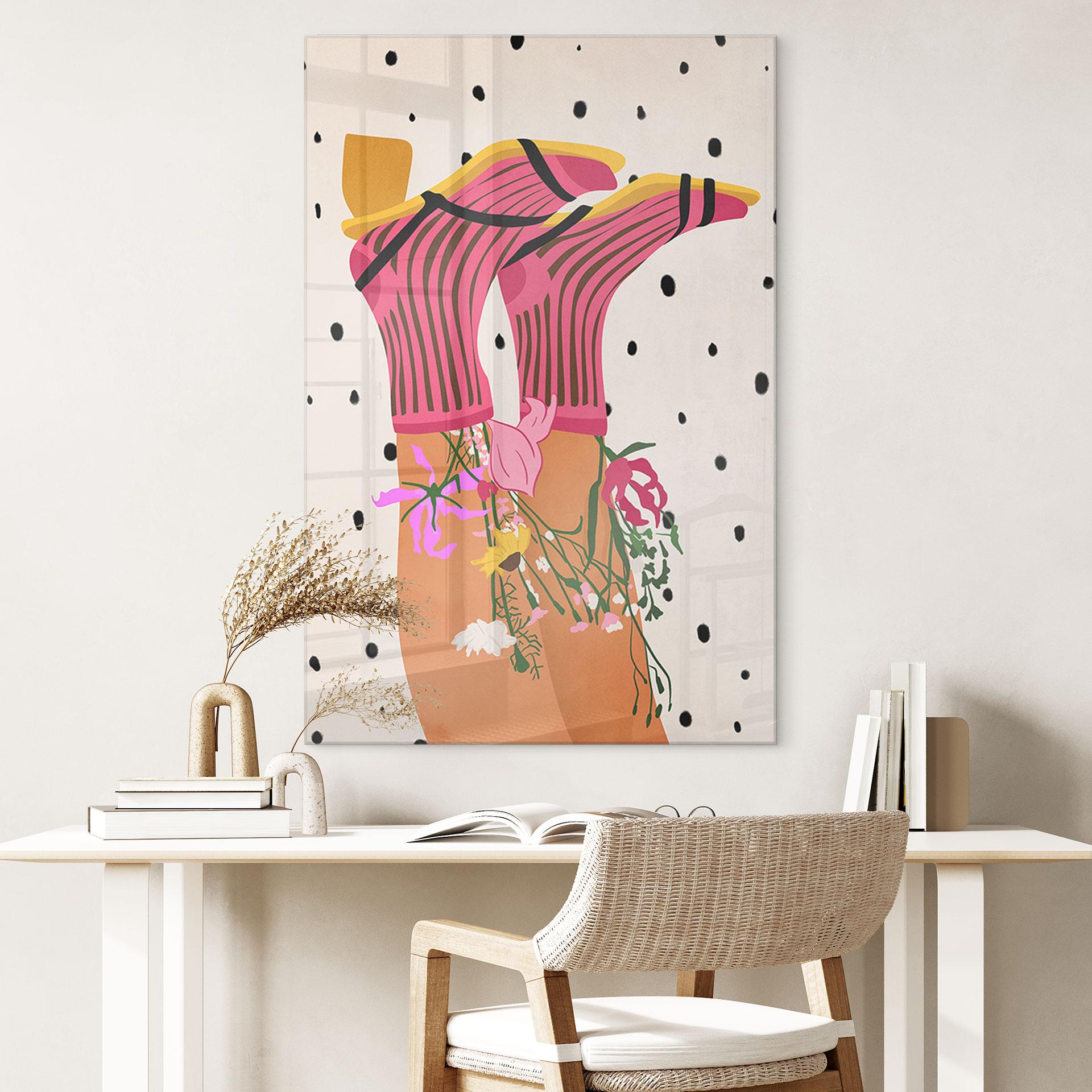 Acrylglas sok liefde ontmoet flower power - Mokate