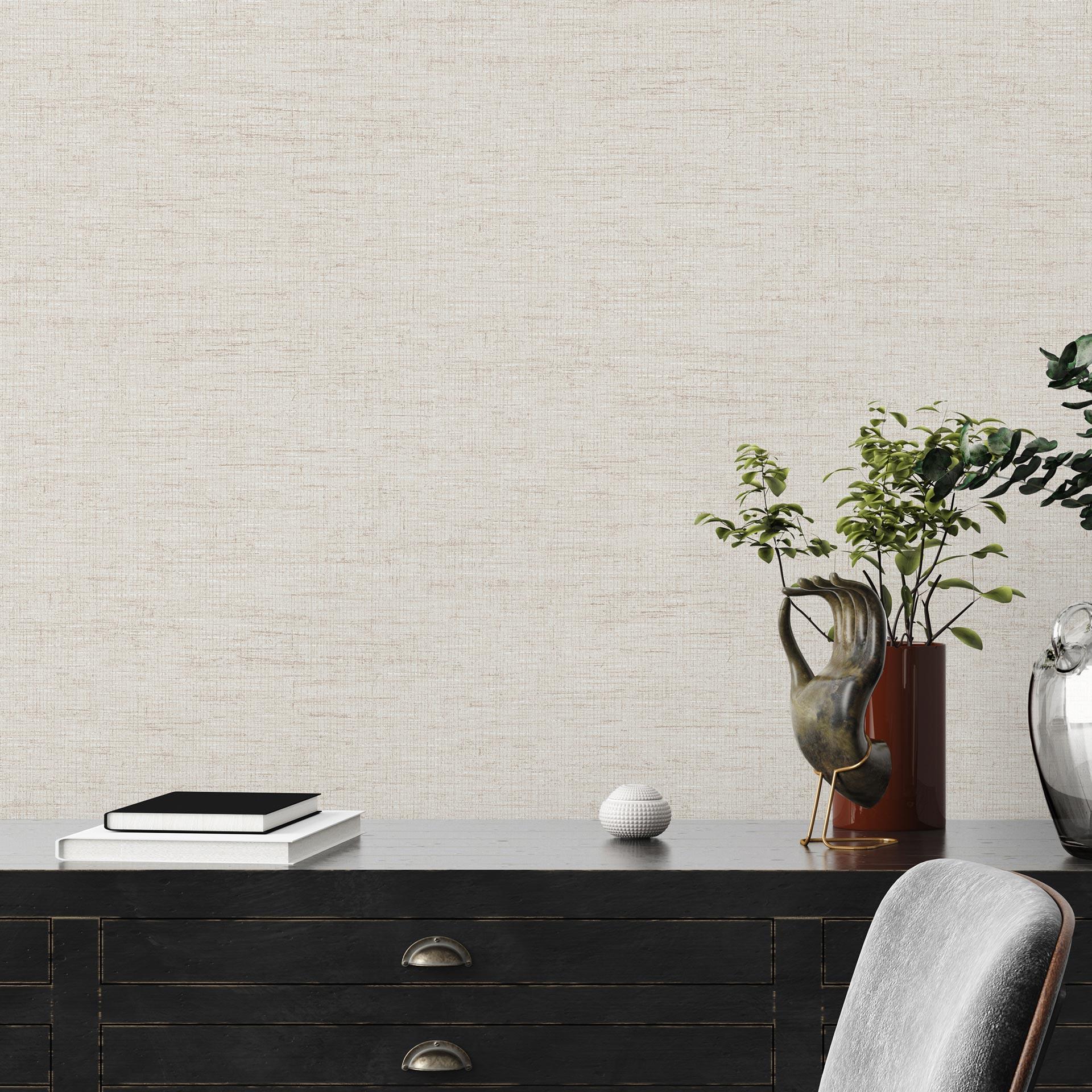 Livingwalls Textiel Optiek Behang Desert Lodge Vliesbehang