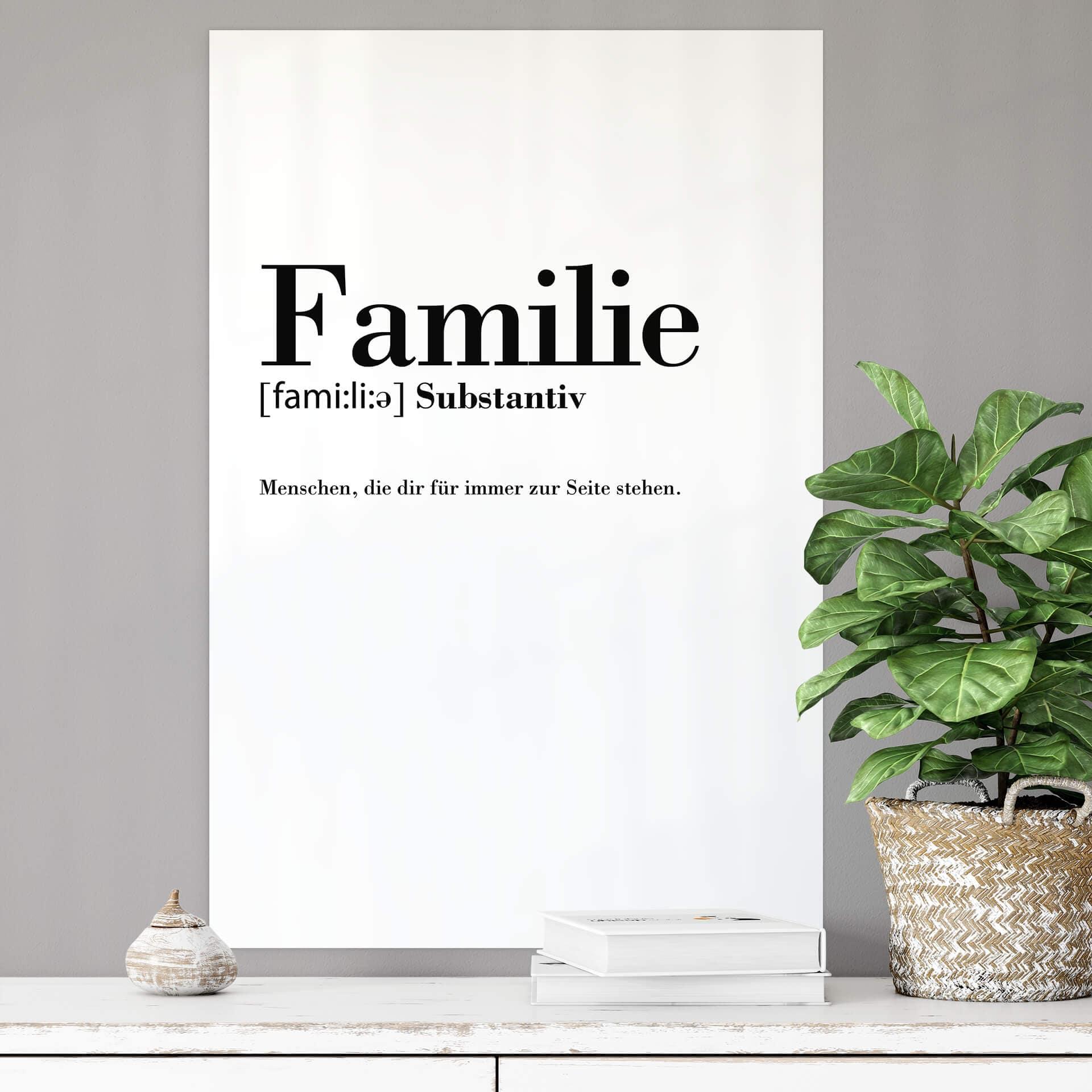 Wallprint Grammatik Familie