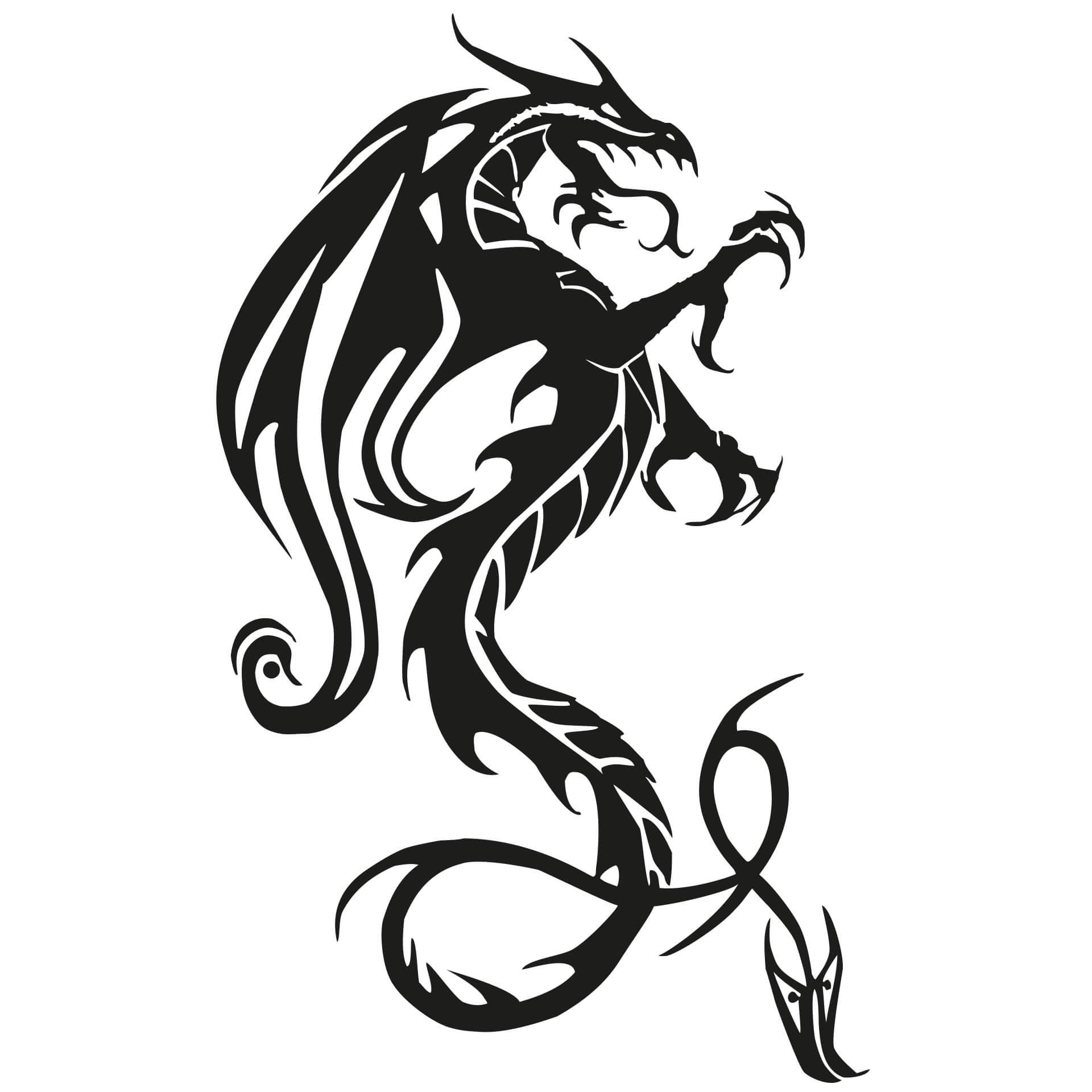 Wandtattoo Starker Drache