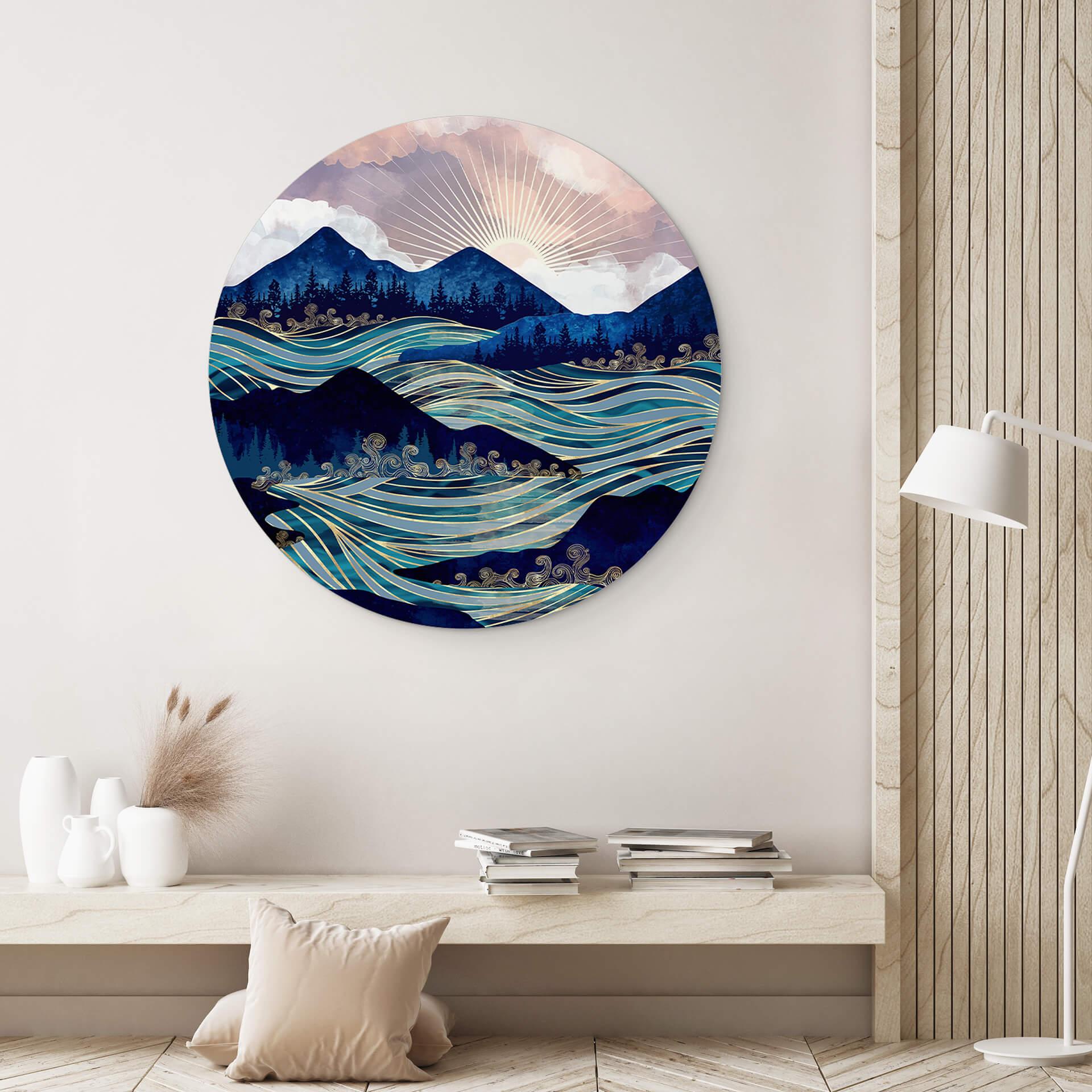 Wandcirkel SpaceFrog Designs - Striped Lake