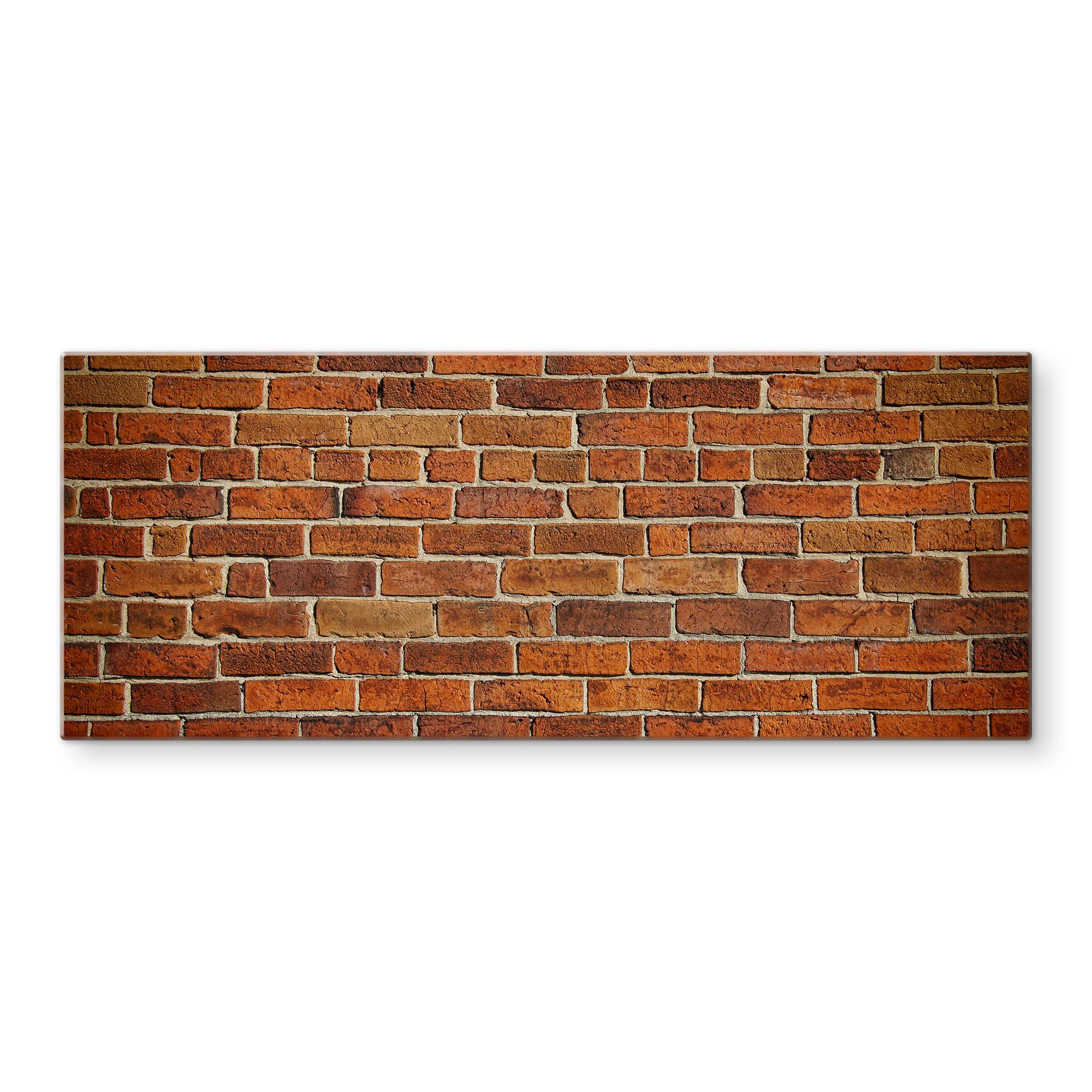Panel szklany do kuchni Mur z Cegły - Panorama