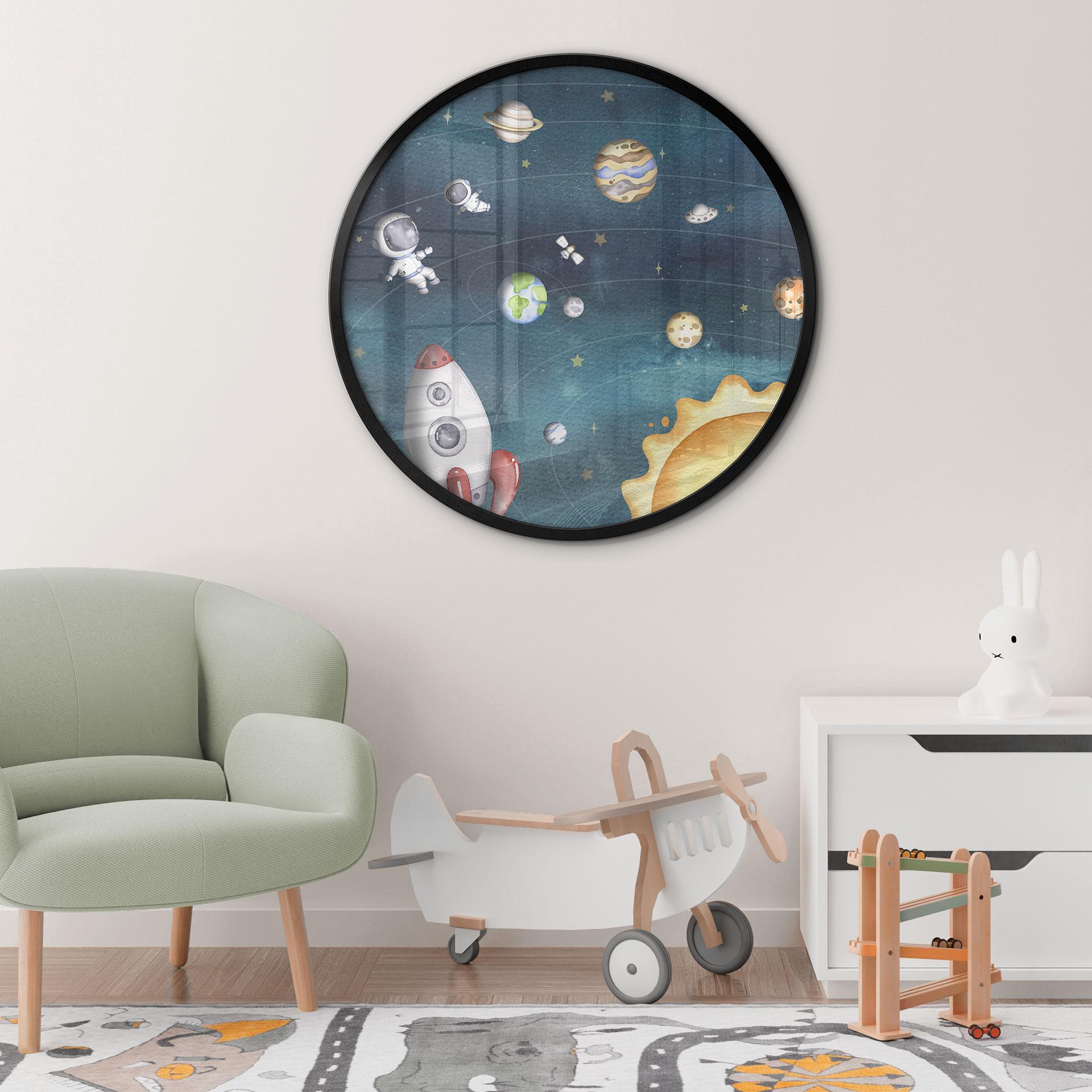 Plakat Rumeventyr med astronauter - Oliver Robins