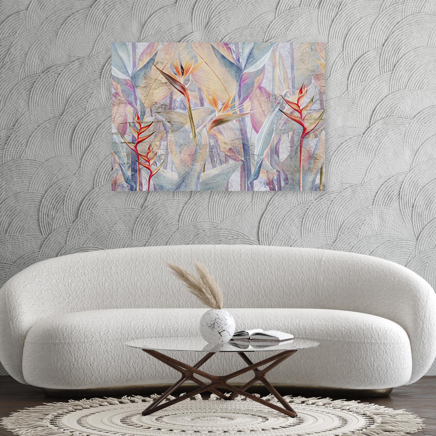 Canvasbillede, Pastelfarvede planter