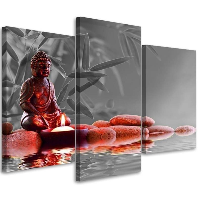 3 stykke lærredstryk, Buddha Feng Shui-religion