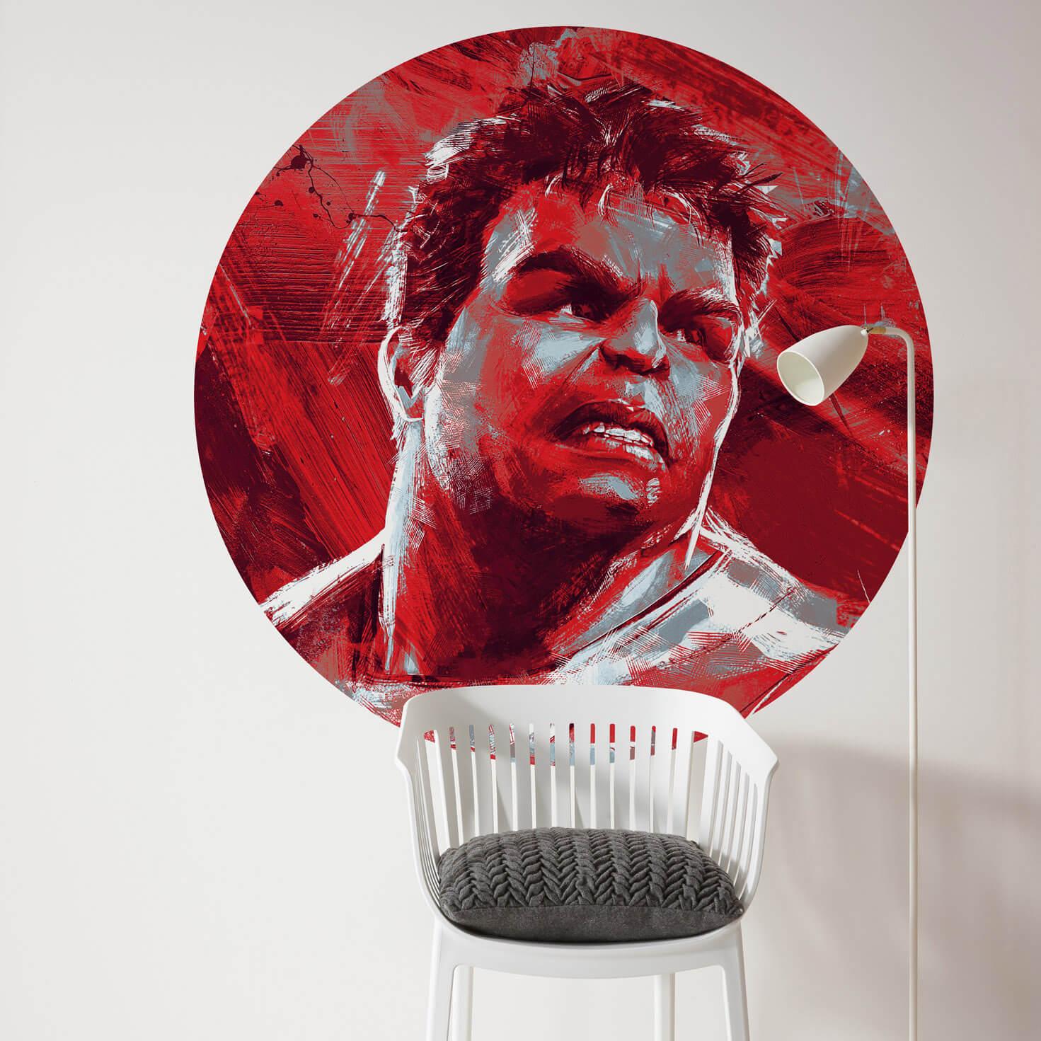 Zelfklevend vliesbehang - Avengers Painting Hulk - 125 x 125 cm