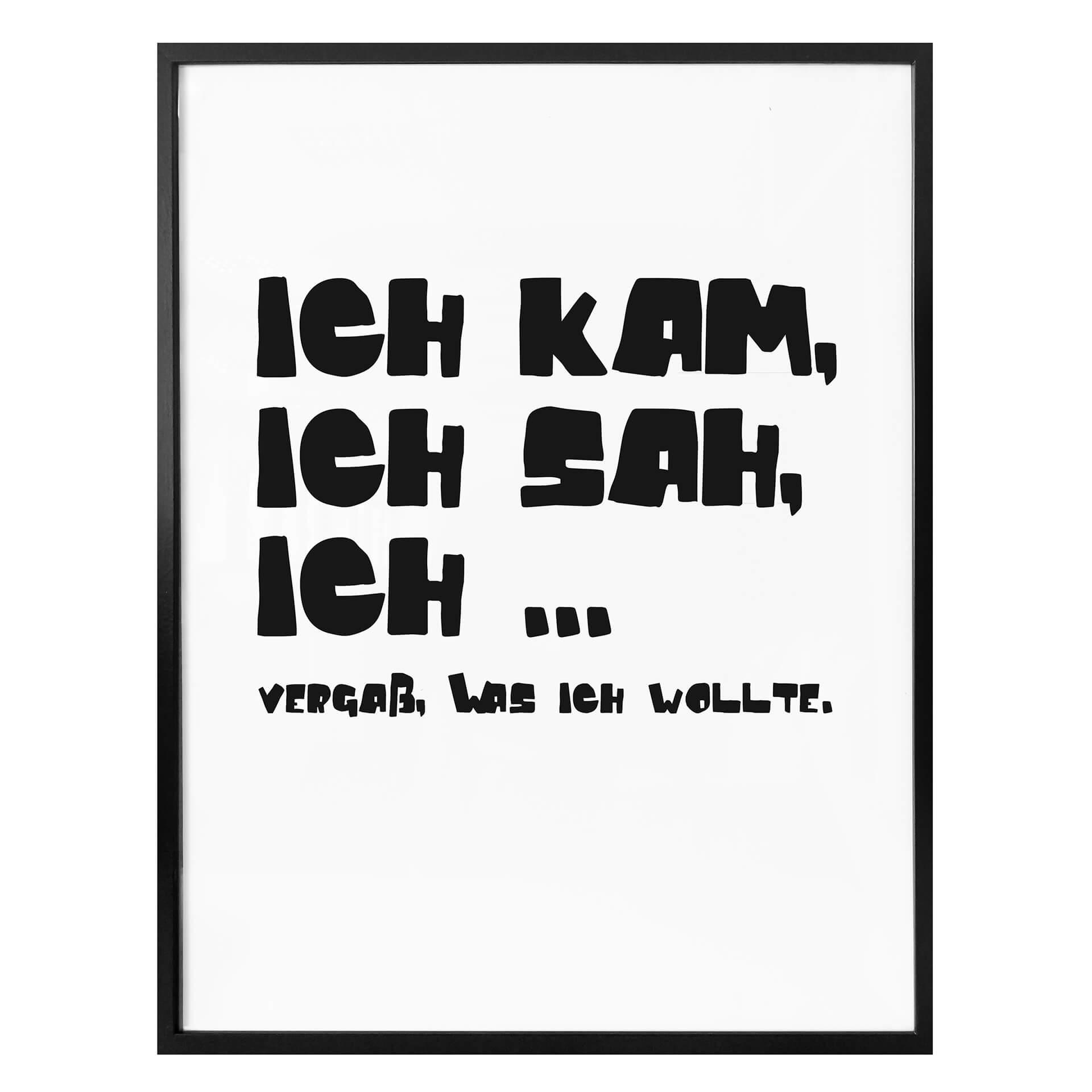 Poster Ich kam, ich sah und vergaß