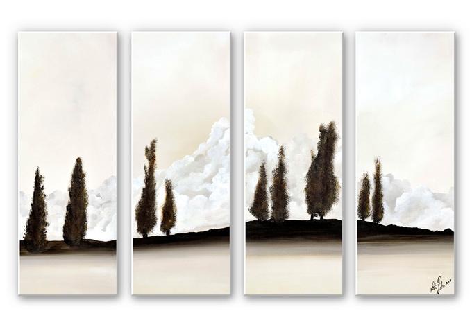 Wanddecoratie Fedrau - Rust (4-delig)