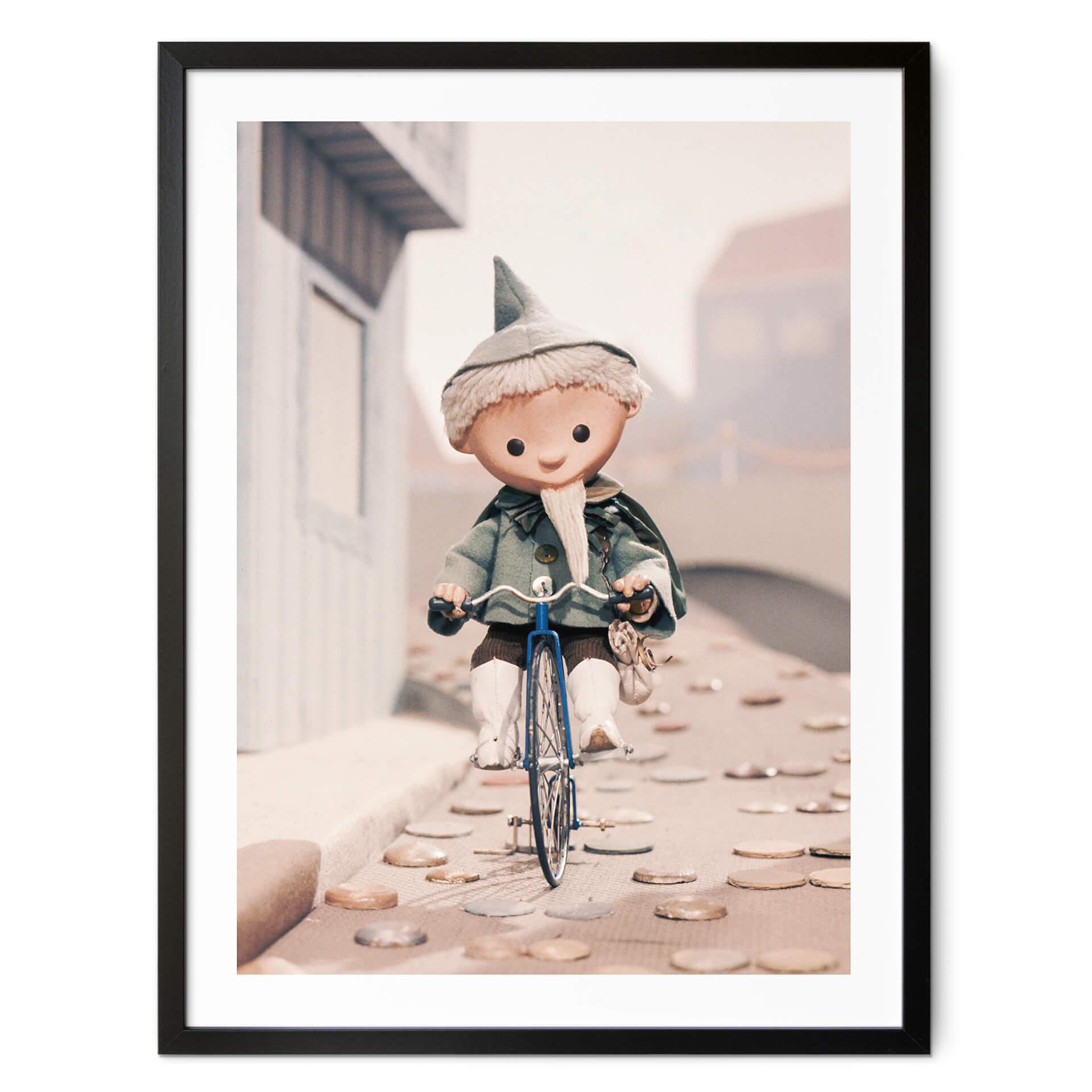 Plakat Sandmand på cykel