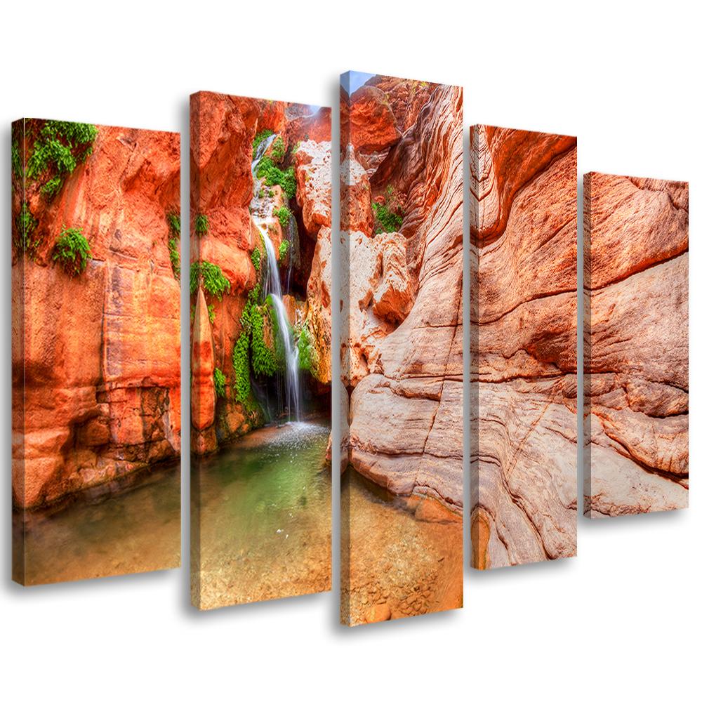 Lærredstryk 5 stykker, Grand Canyon landskab