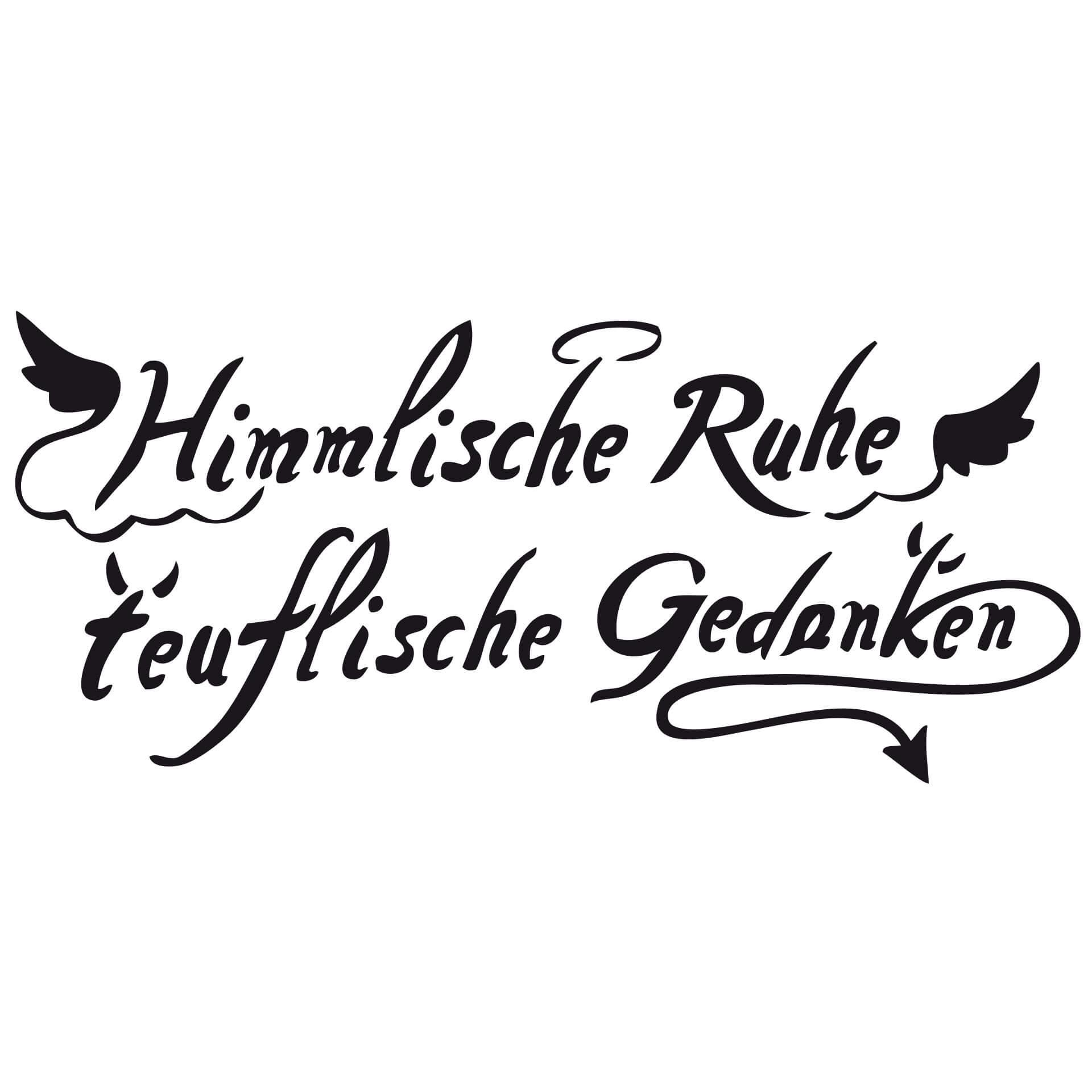 Wandtattoo Himmlische Ruhe - teuflische Gedanken
