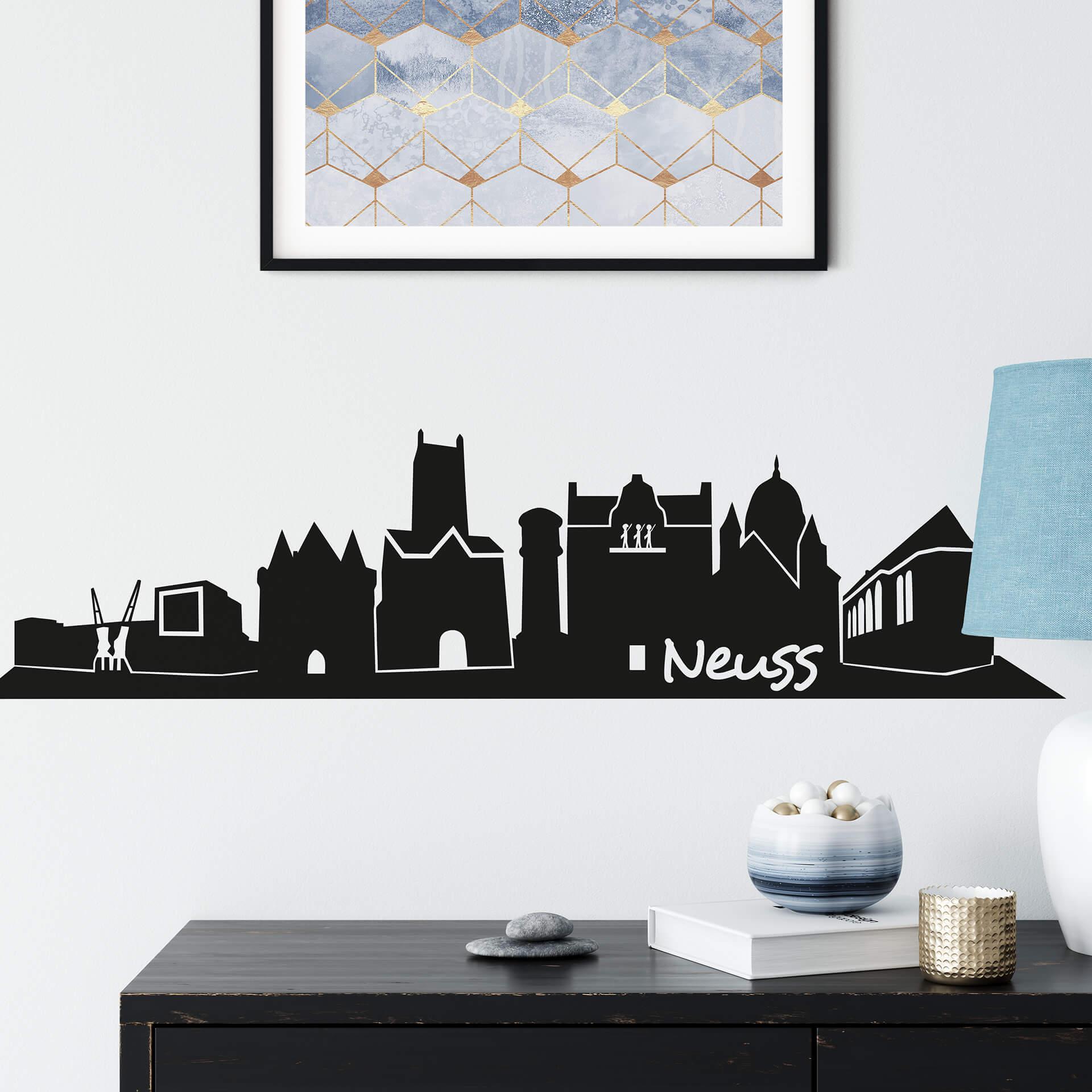 Wandtattoo Neuss Skyline