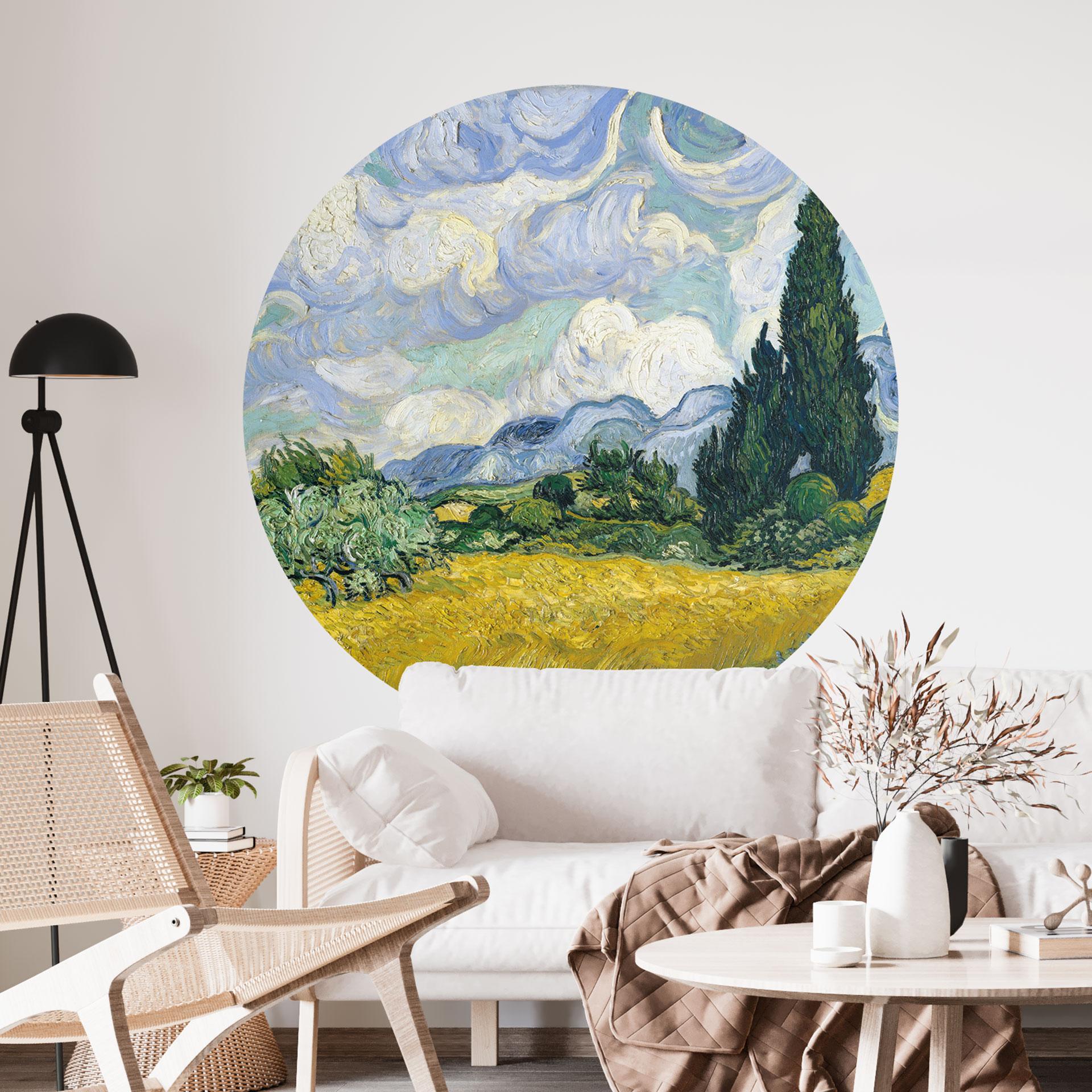 Wall Sticker Van Gogh - Hvedemark med cypresser