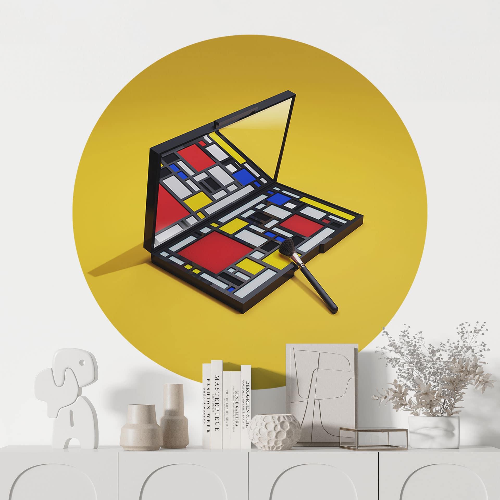 Wall Sticker Make-up palet i stil med Piet Mondrian - Pozdniakov
