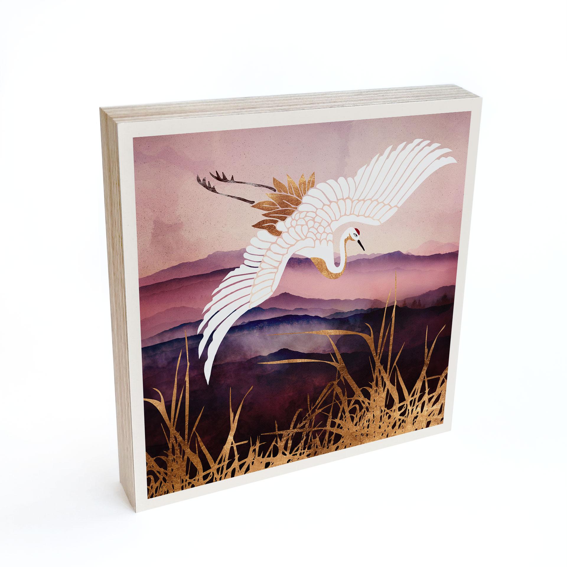Billede af træ til at sætte op - Elegant kran - SpaceFrog Designs - 15x15 cm