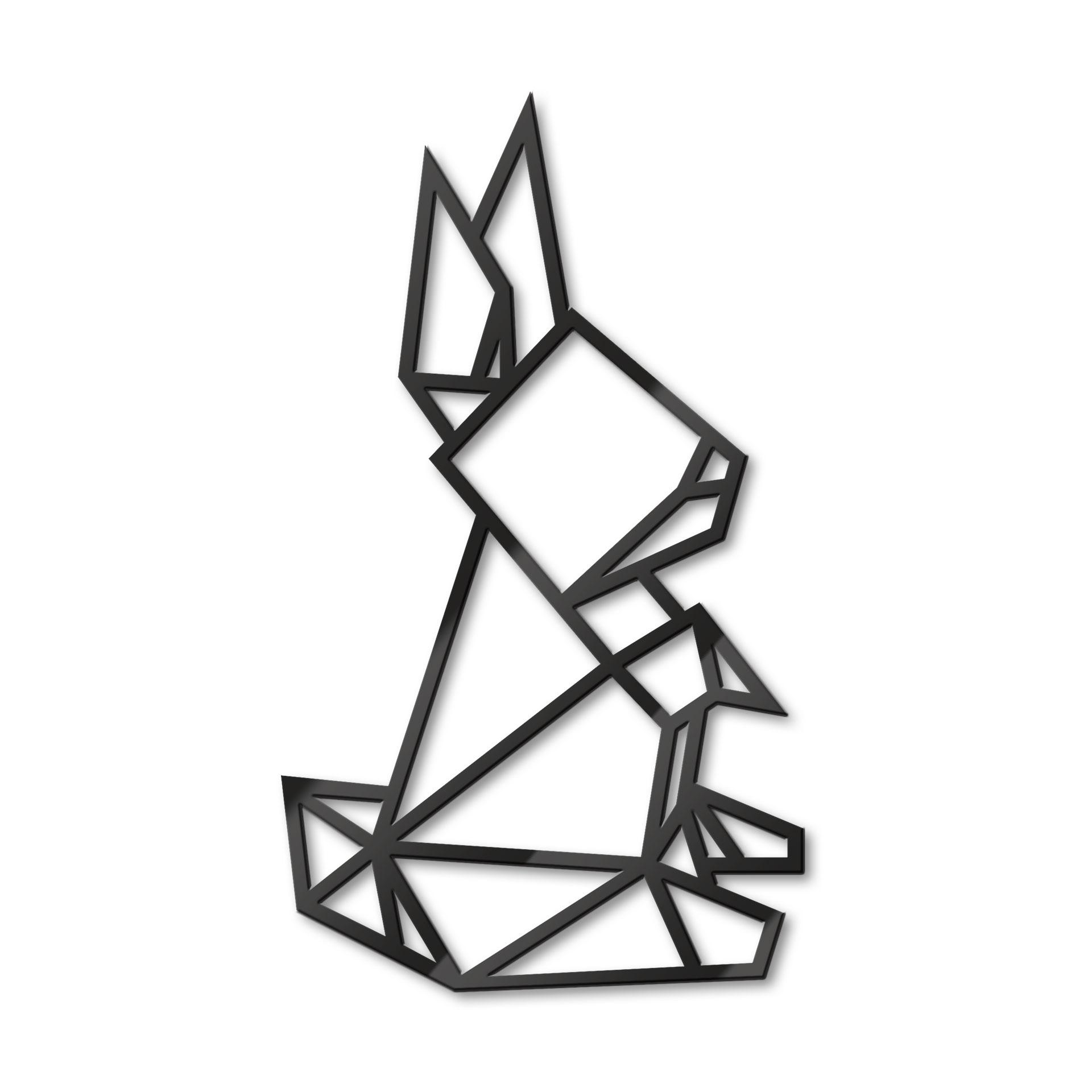 Decoración acrílica origami conejo
