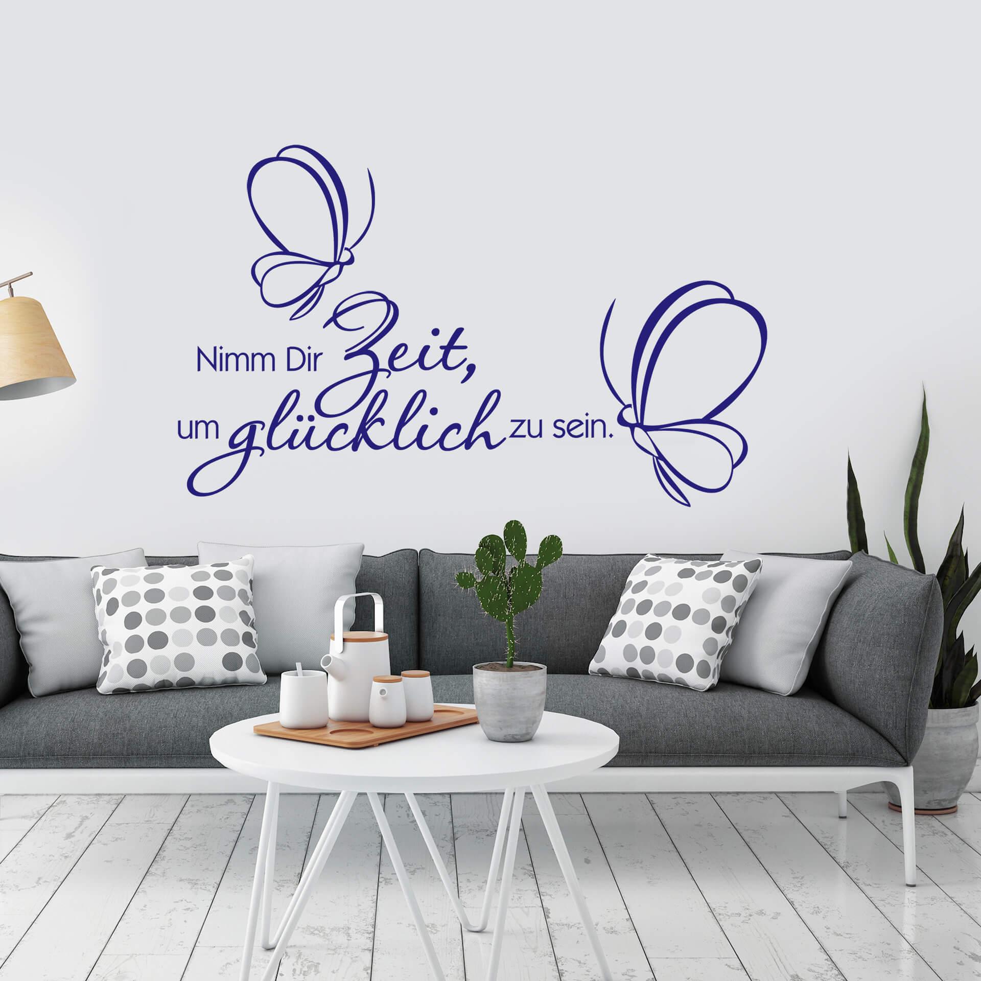 Wandtattoo - Nimm Dir Zeit um glücklich zu sein