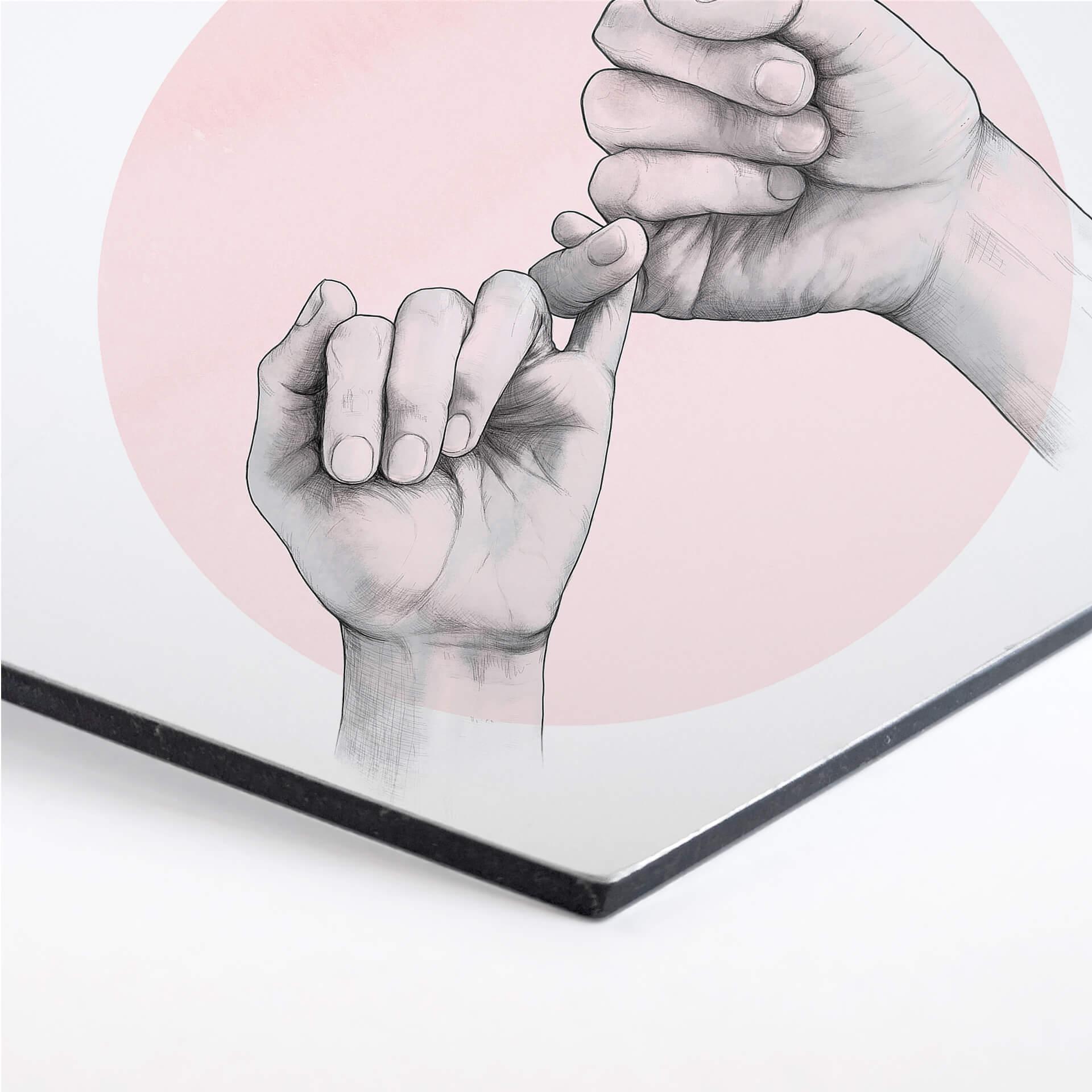 Hexagon - Alu-Dibond Graves - Pinky swear