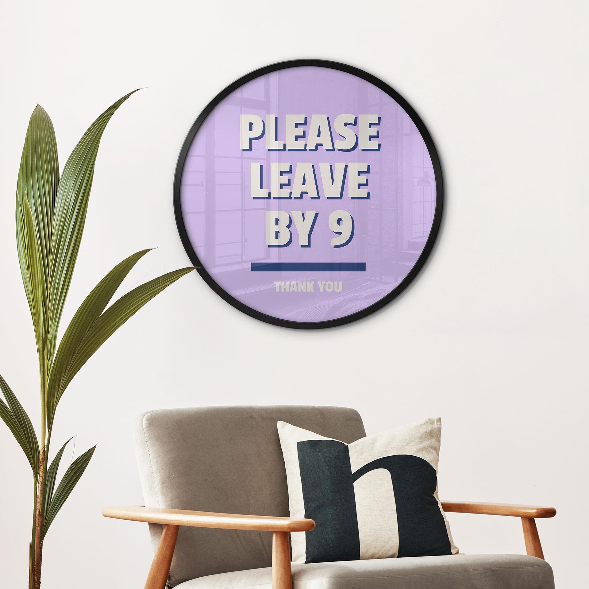 Plakat Please leave by 9 - Fritsch