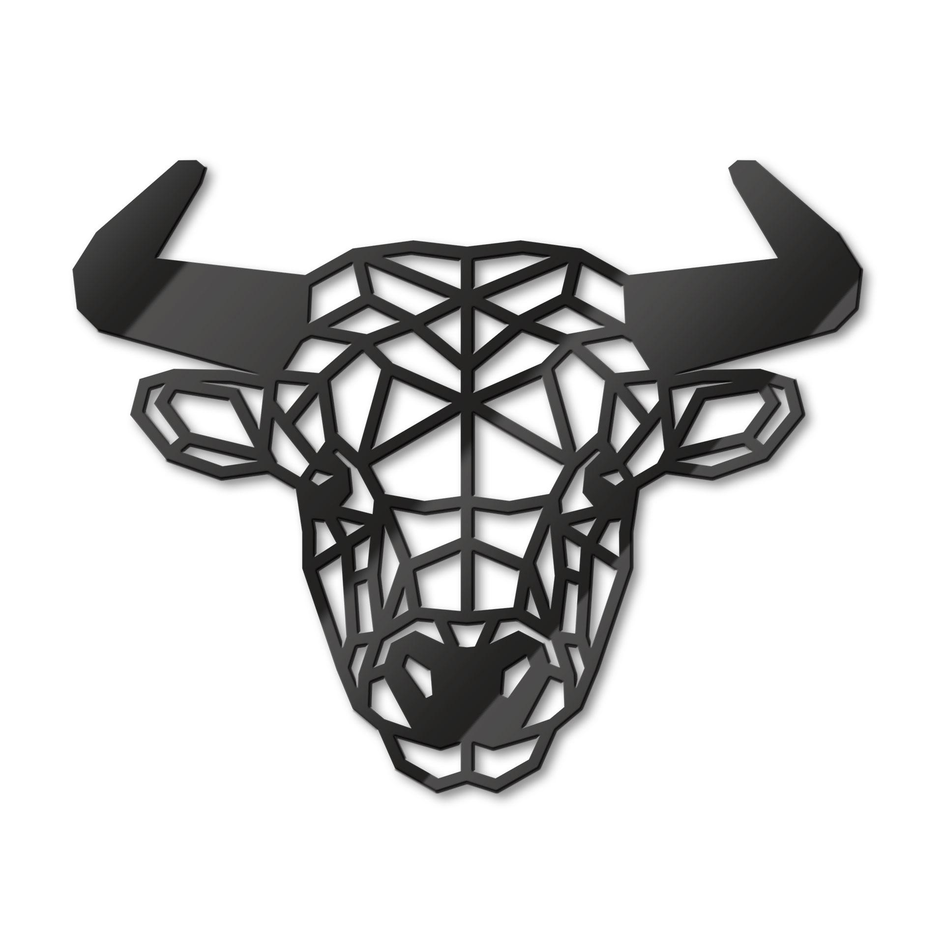 Decoración acrílica Toro de origami