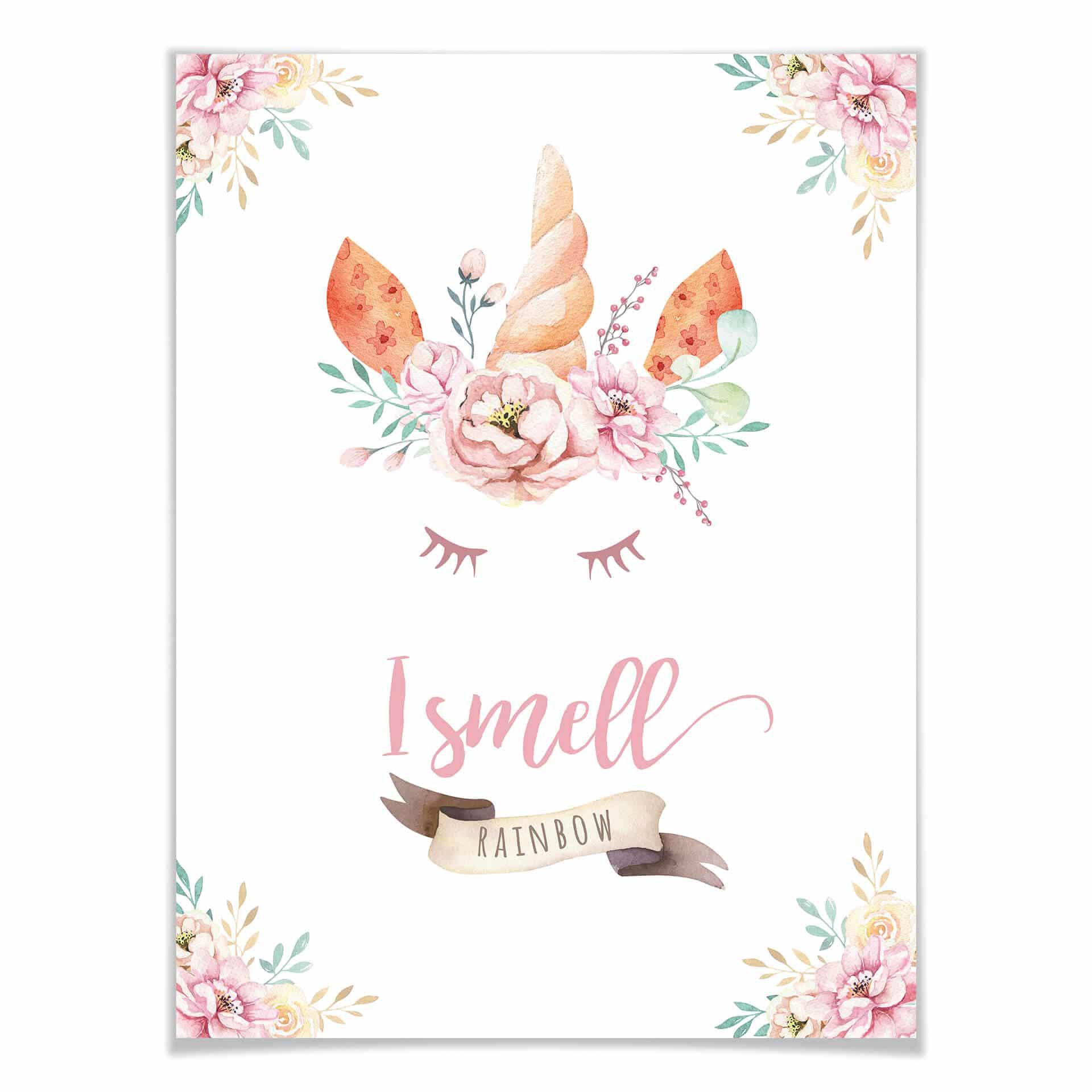 Poster Kvilis - I smell rainbow - bloemen