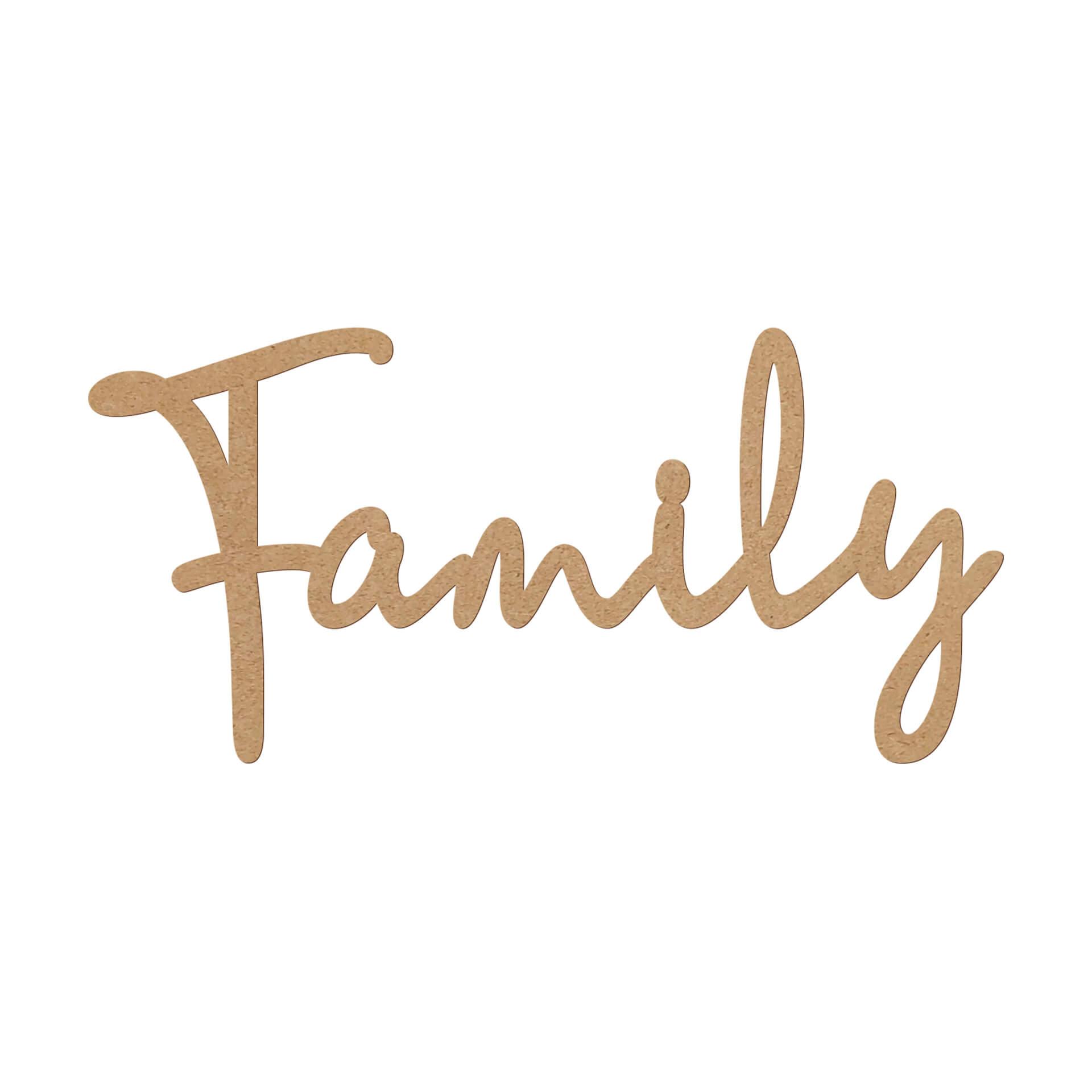 familia de letras 3D - MDF nature