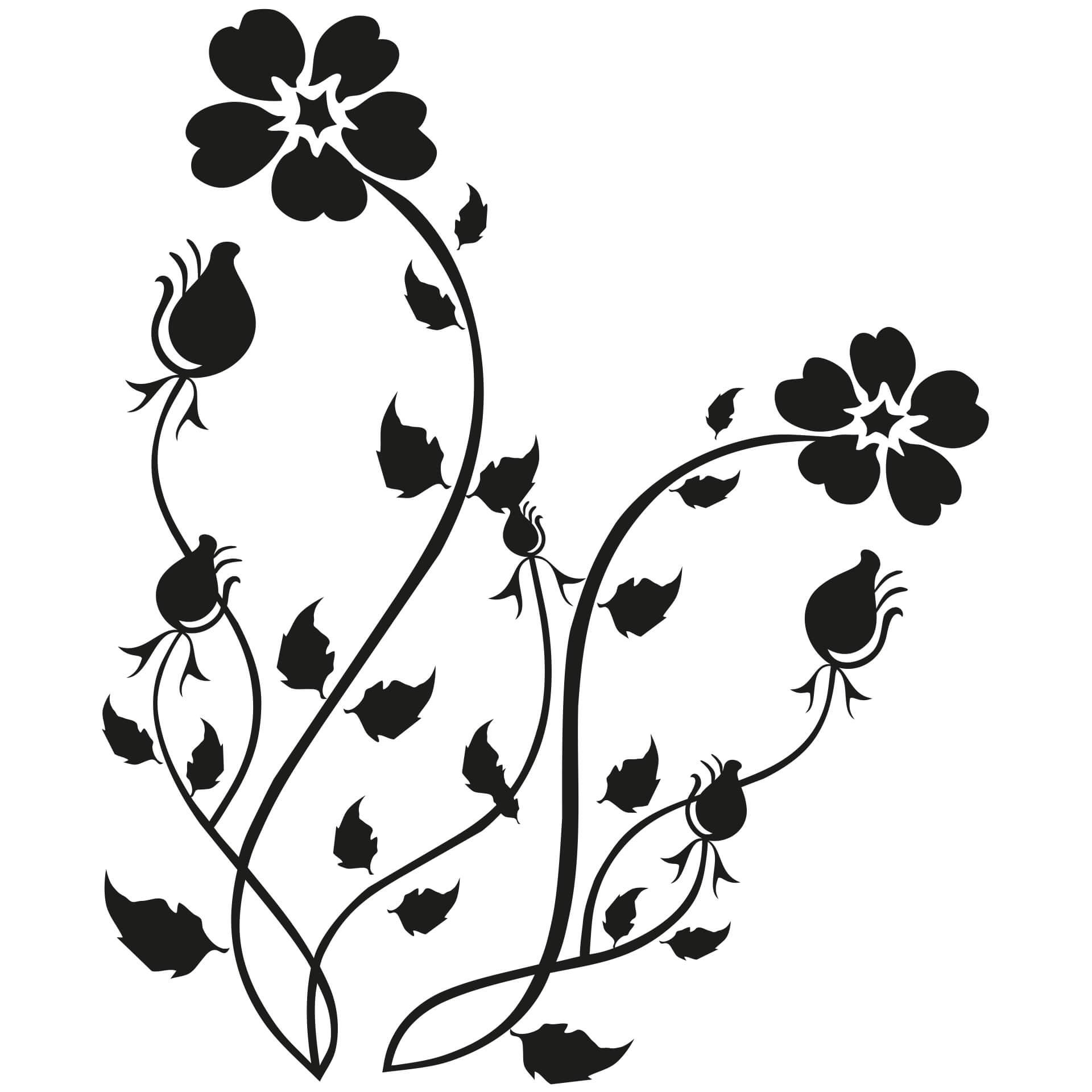Muursticker Bloemen dans