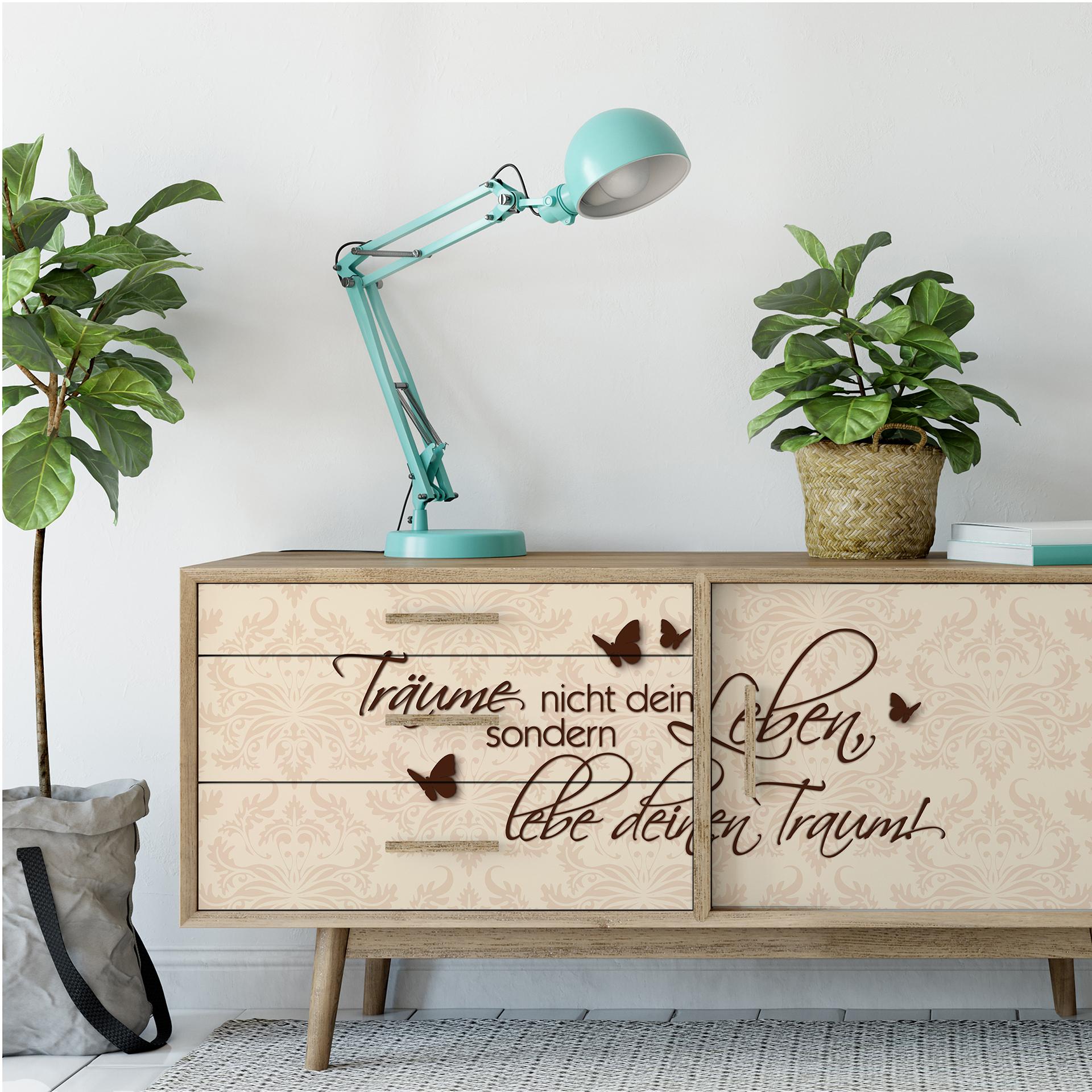 Wallprint W - Träume nicht dein Leben... Braun -Panorama
