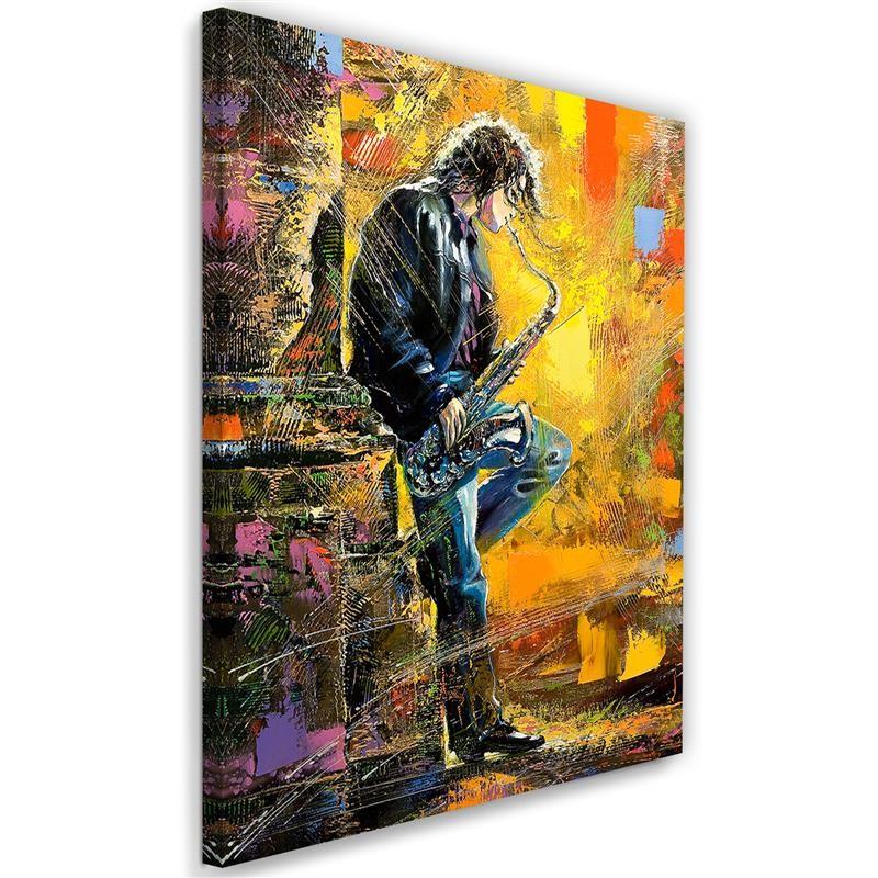 Canvasbillede, Musiker med saxofon
