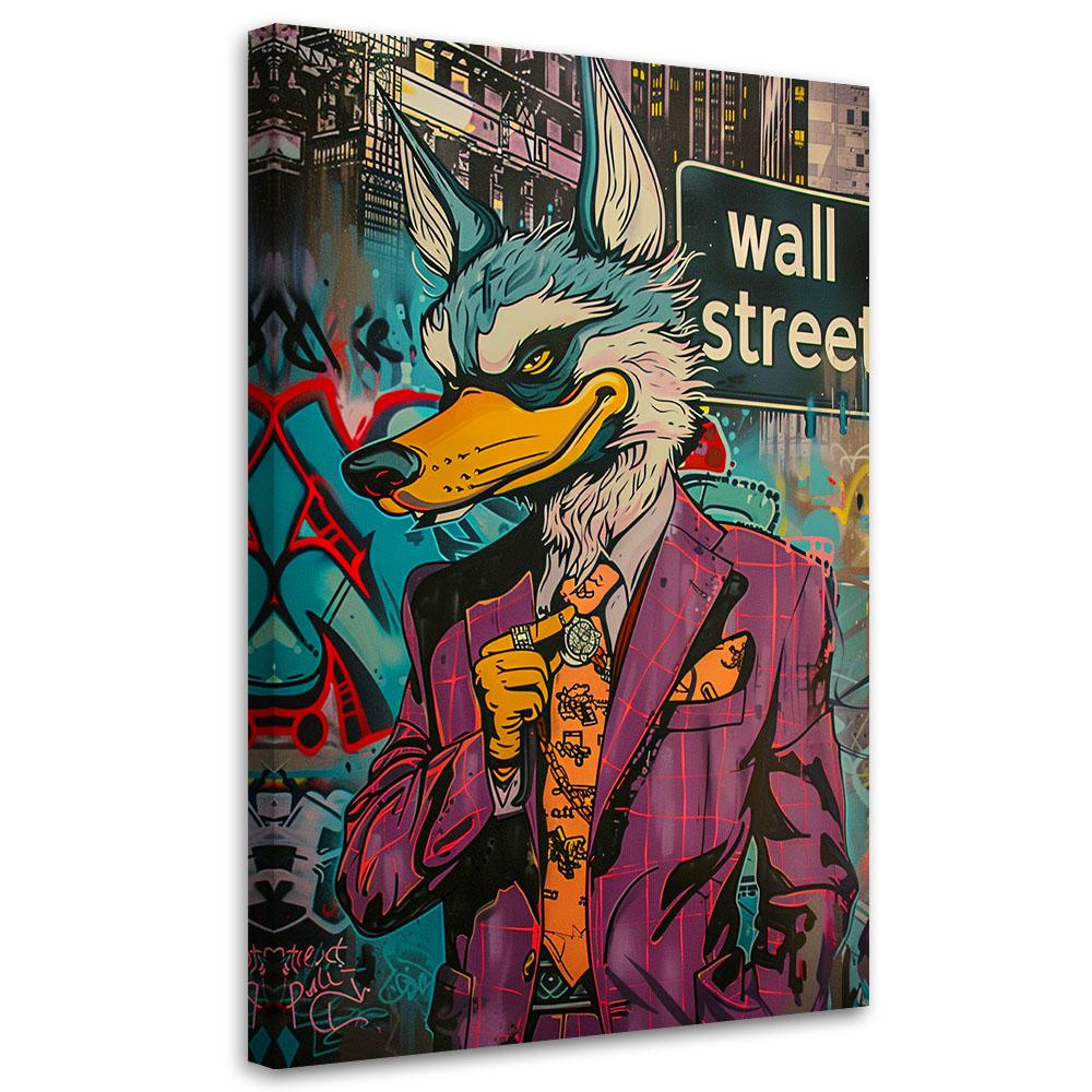Leinwandbild Wolf der Wall Street AI