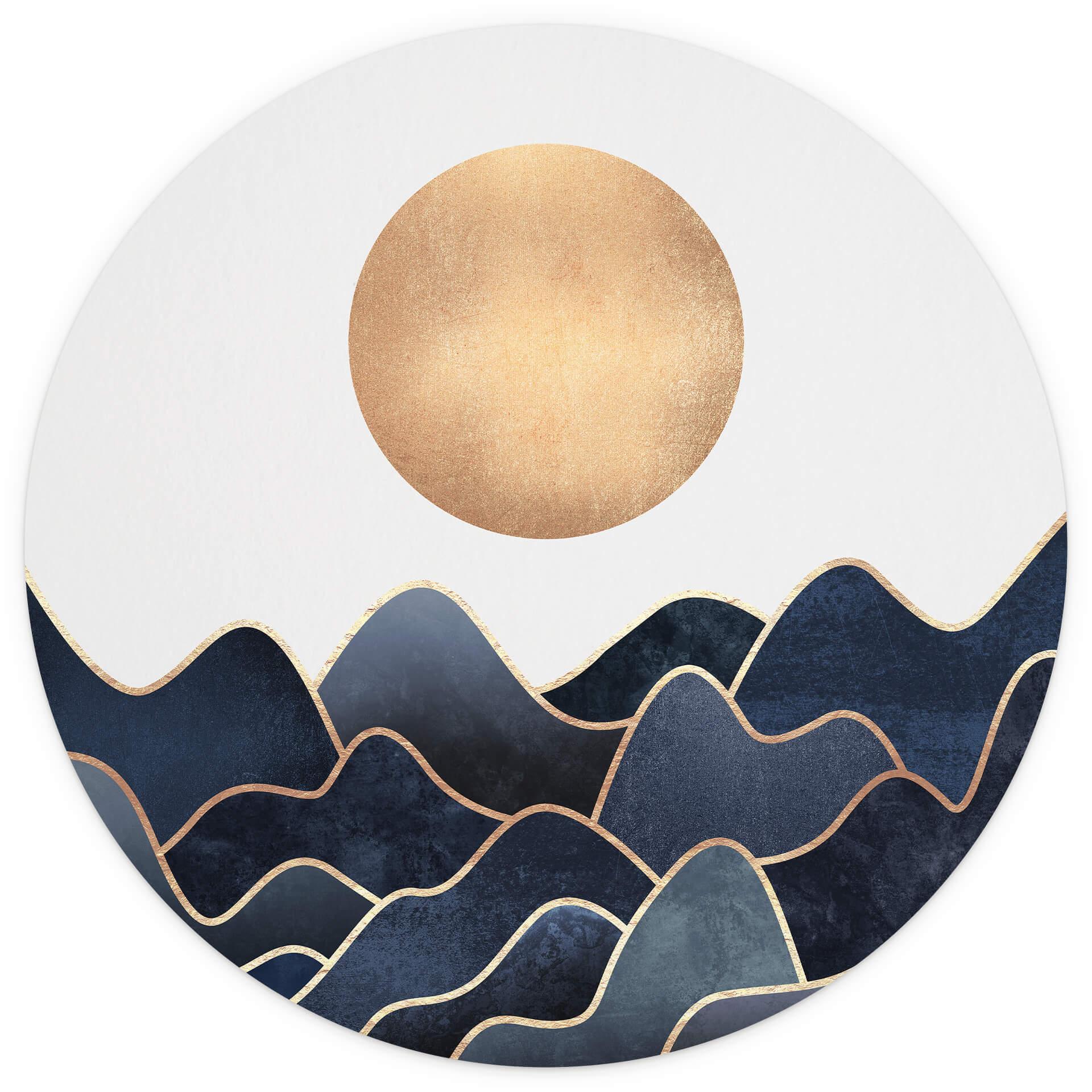 Behangcirkel Fredriksson - Waves - vliesbehang/zelfklevend vliesbehang