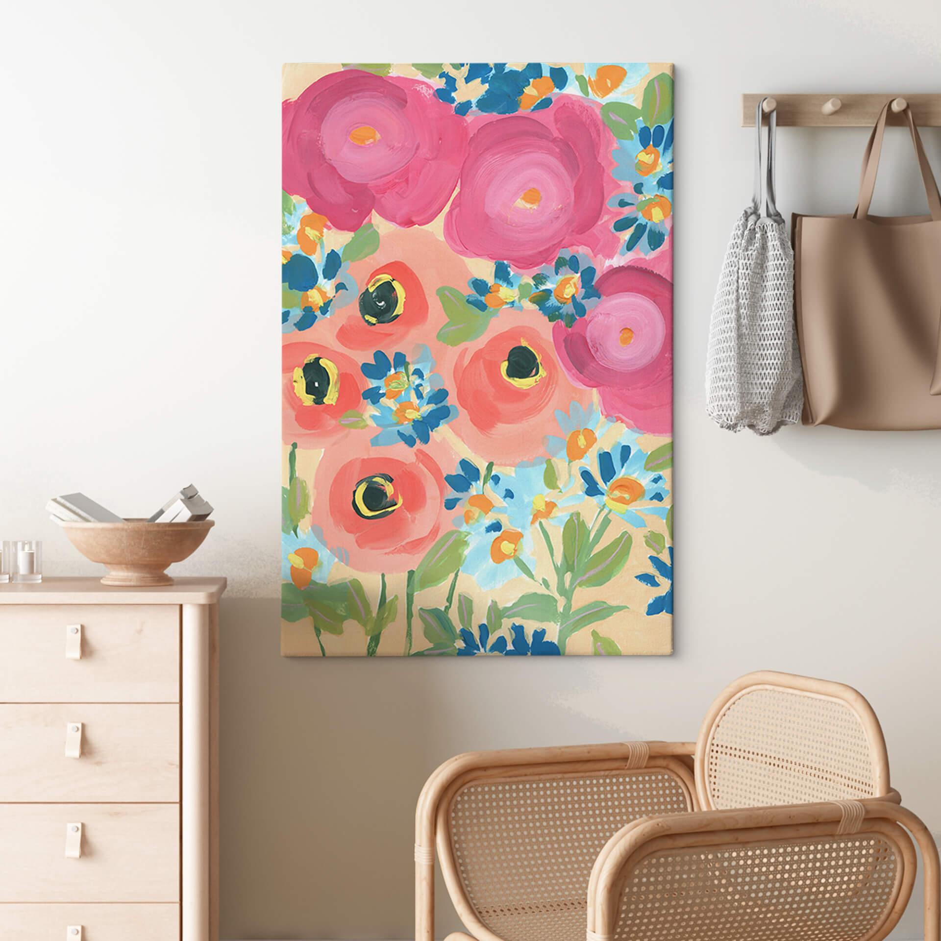 Canvas Zwara - Bright Flowers