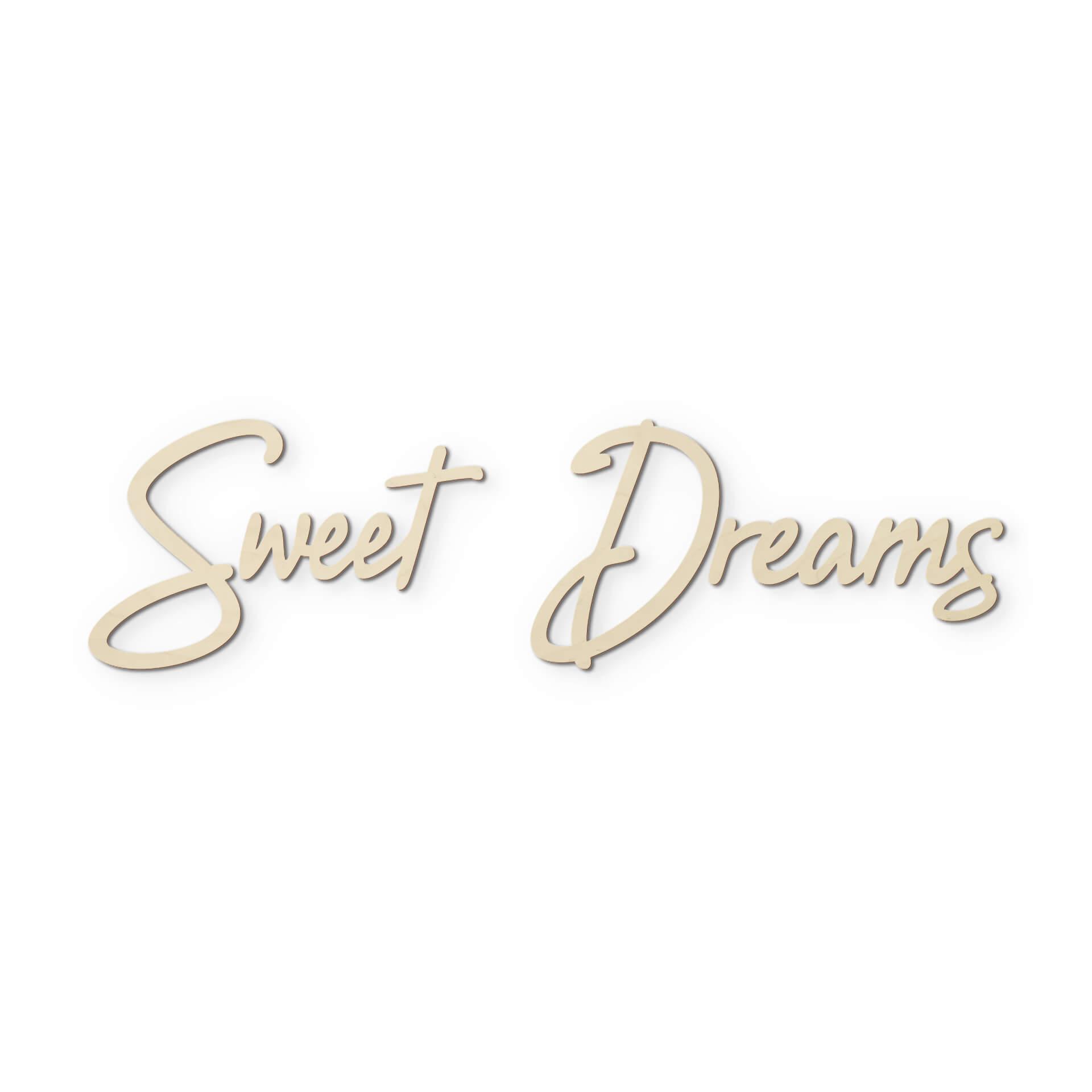 Wanddecoratie Populierenhout Sweet Dreams