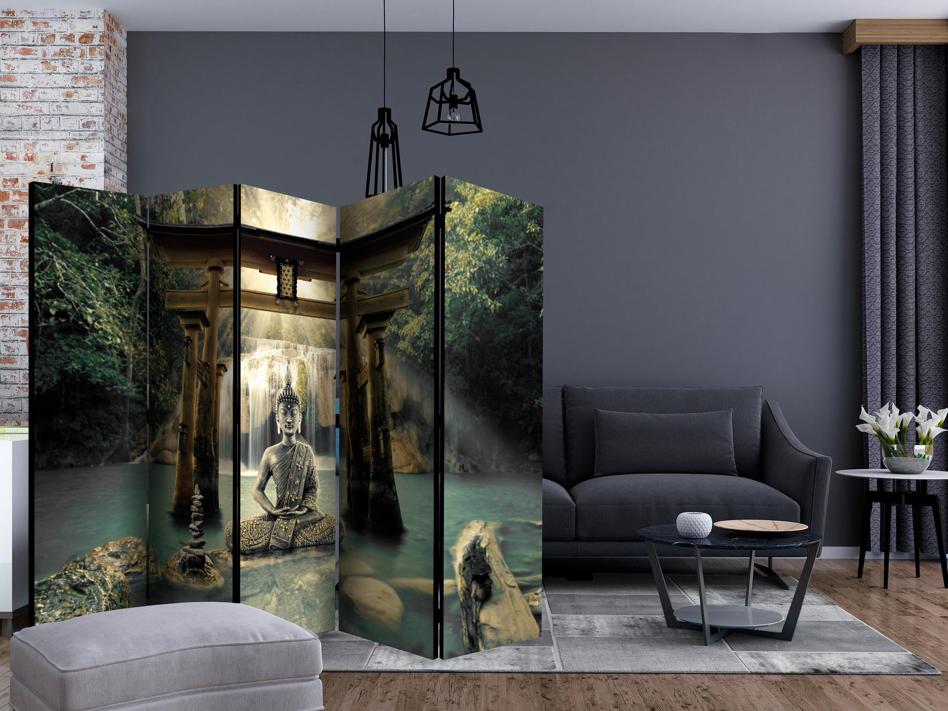 Divisorio - Sorriso di Buddha , 5 pezzi - 225x172 cm