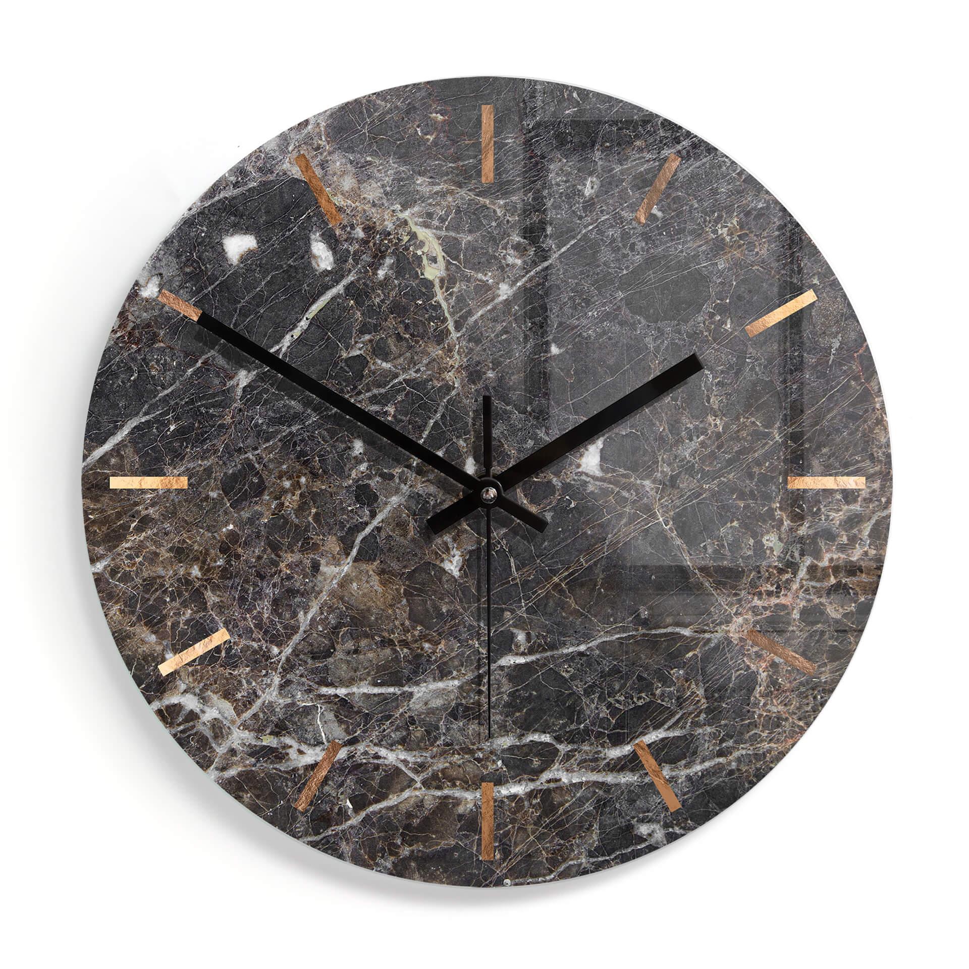 Horloge murale en verre - Marbre 08