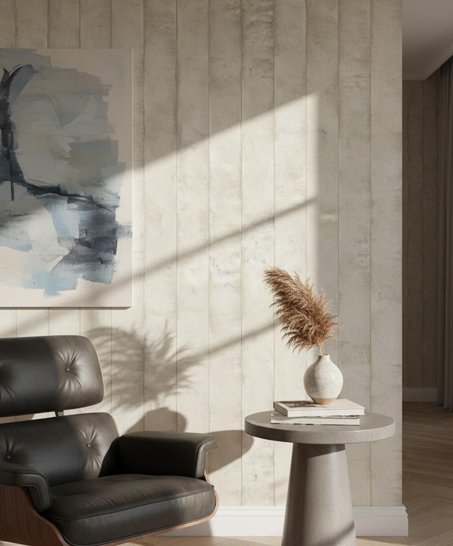Ikke-vævet tapet tekstur moderne i beige