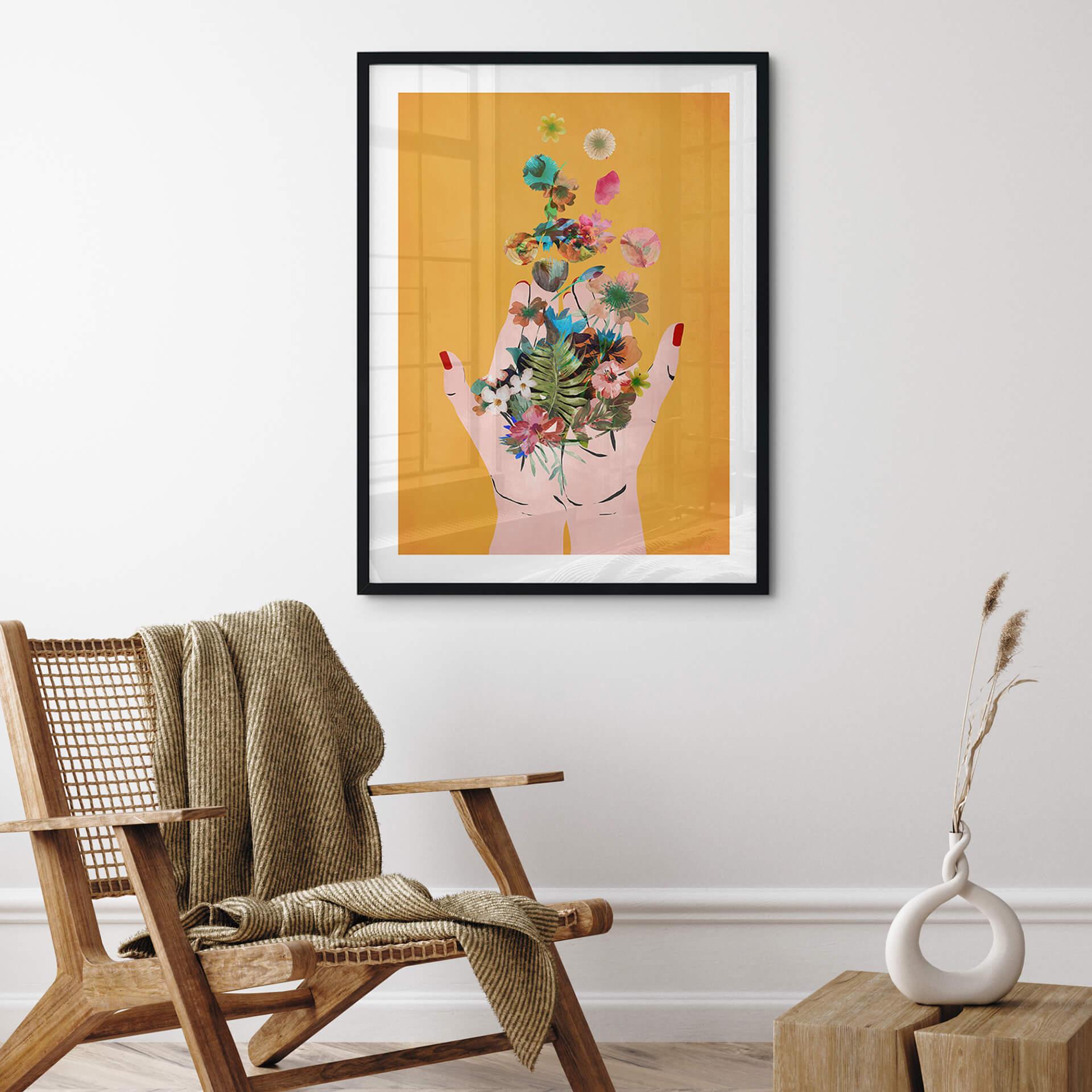 Plakat Treechild - Colorful flowers in Frida's hands
