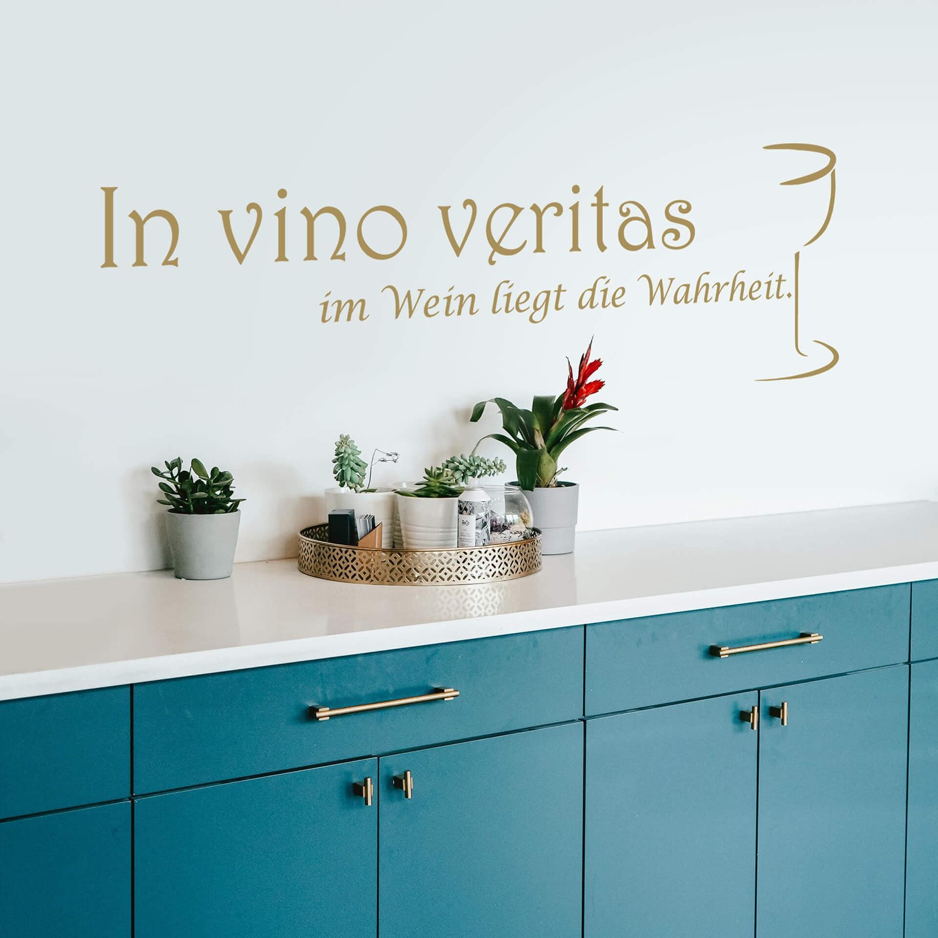 Wandtattoo In vino veritas - im Wein liegt die Wahrheit