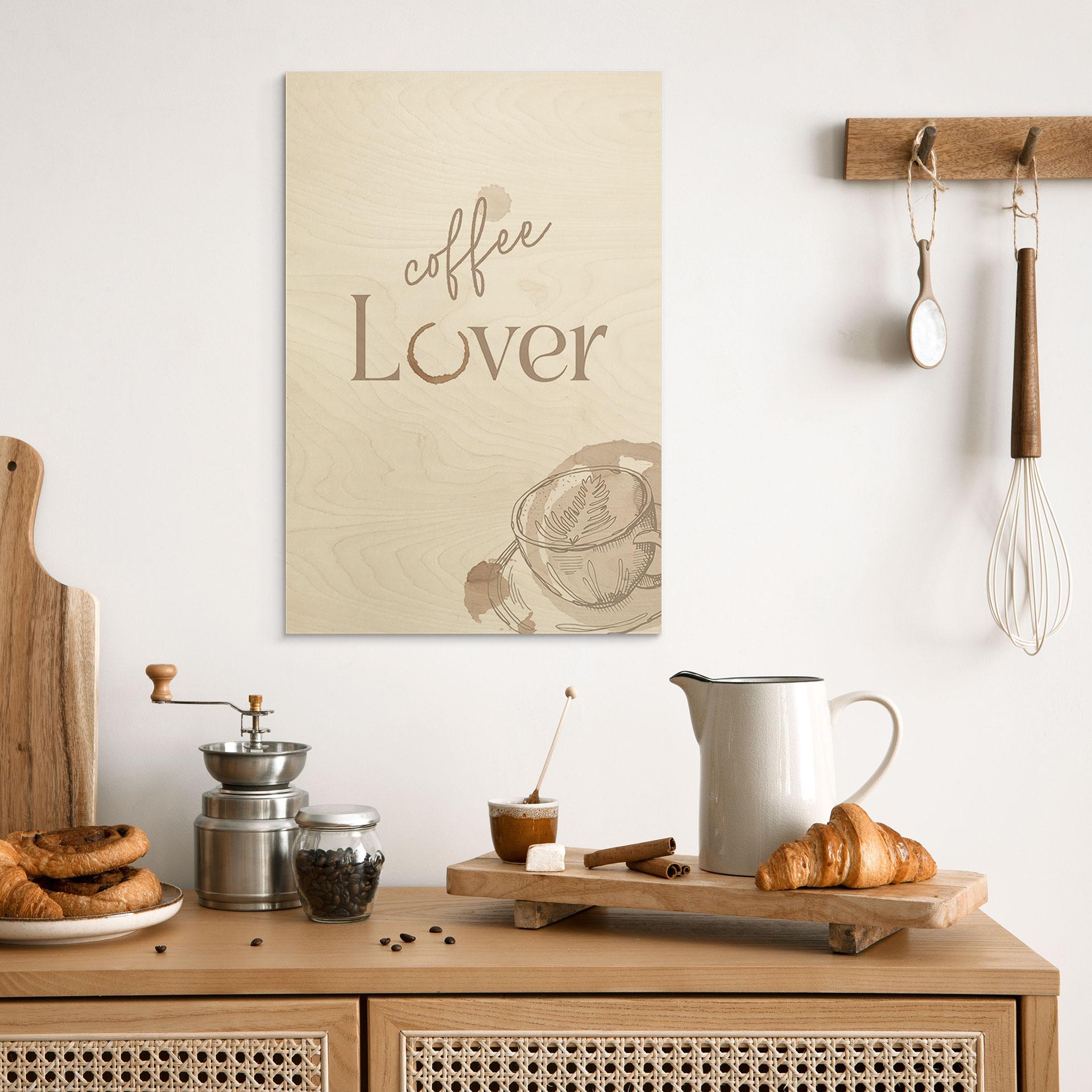 Træplakat Coffee Lover