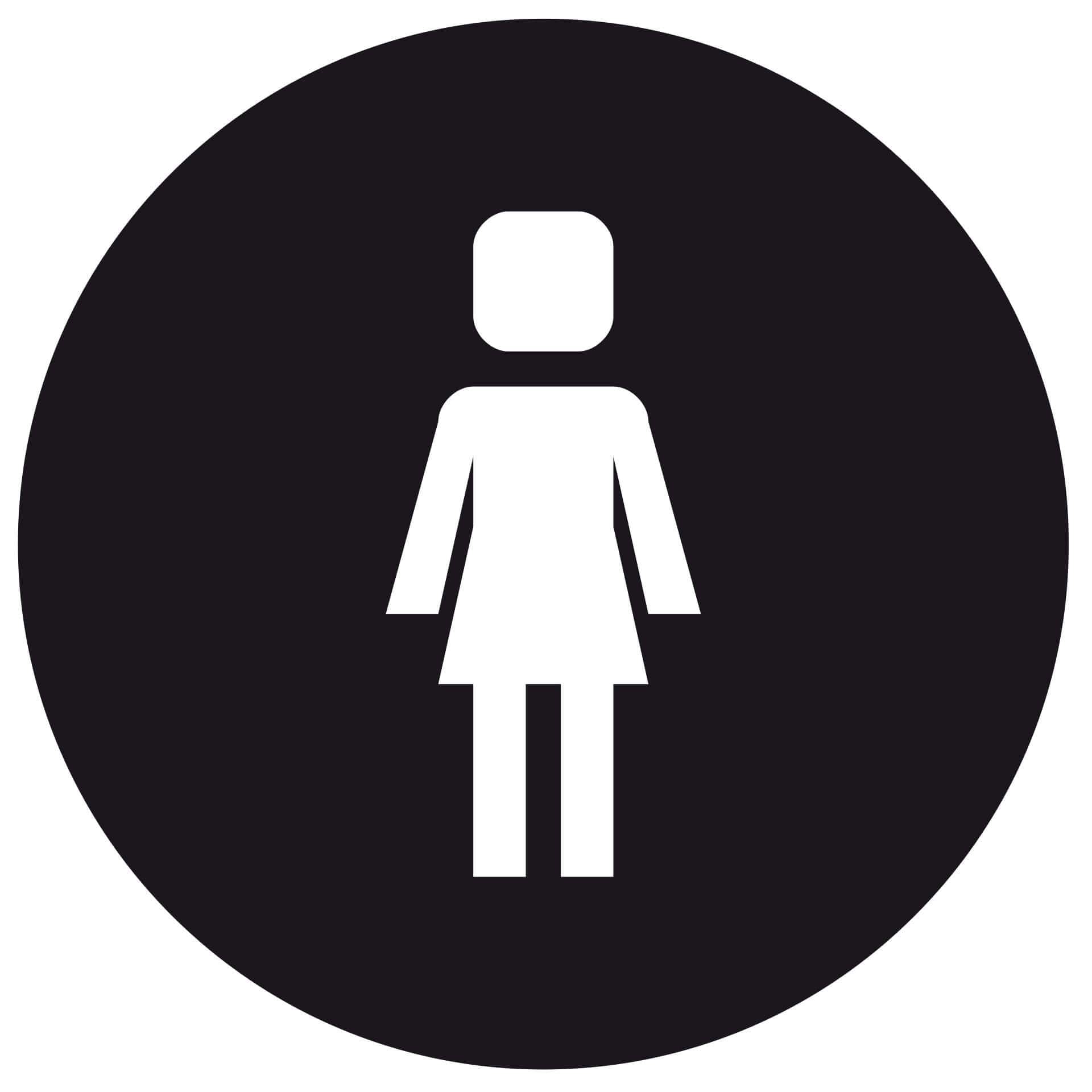 Wandtattoo Emoji WC Damen
