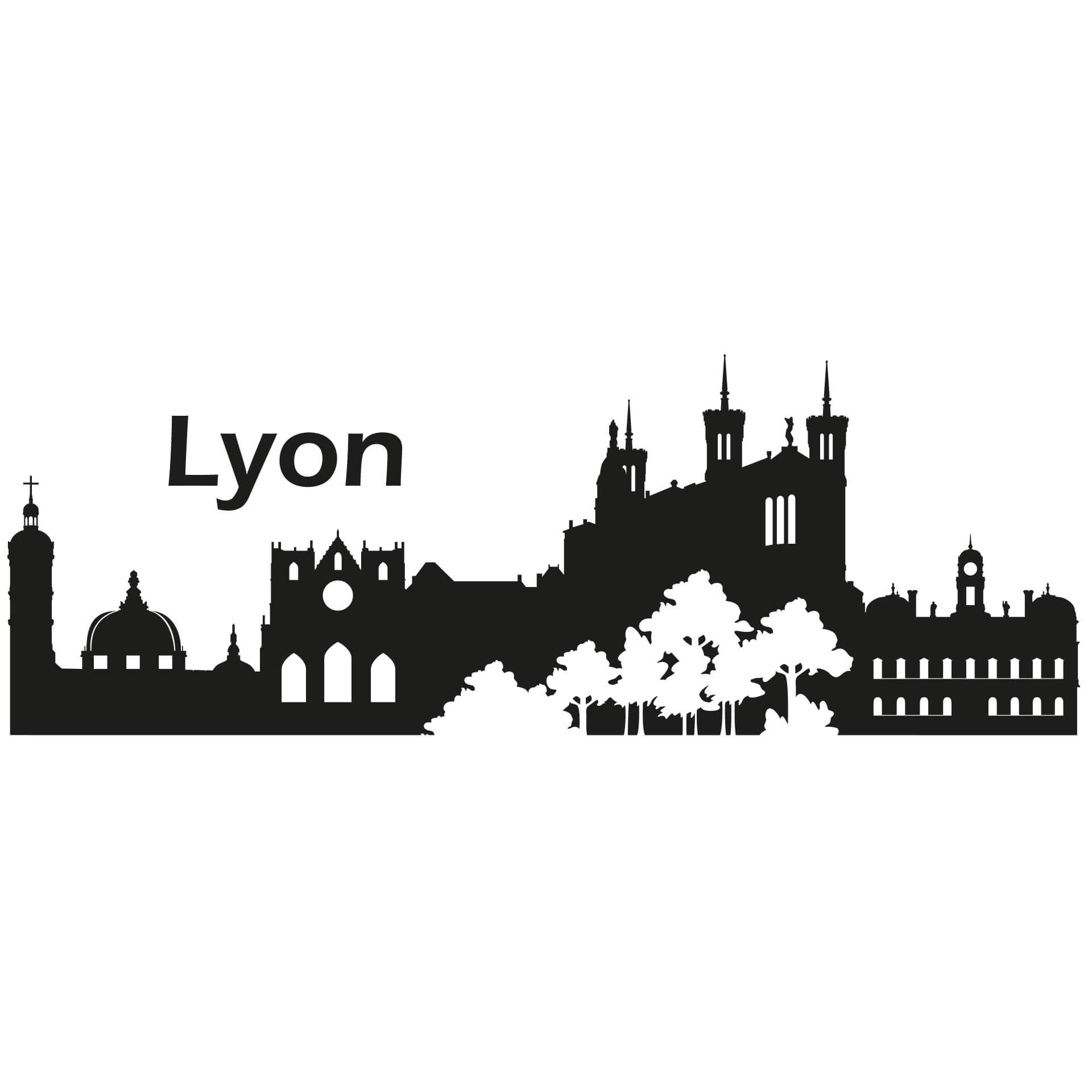 Wandtattoo Skyline Lyon