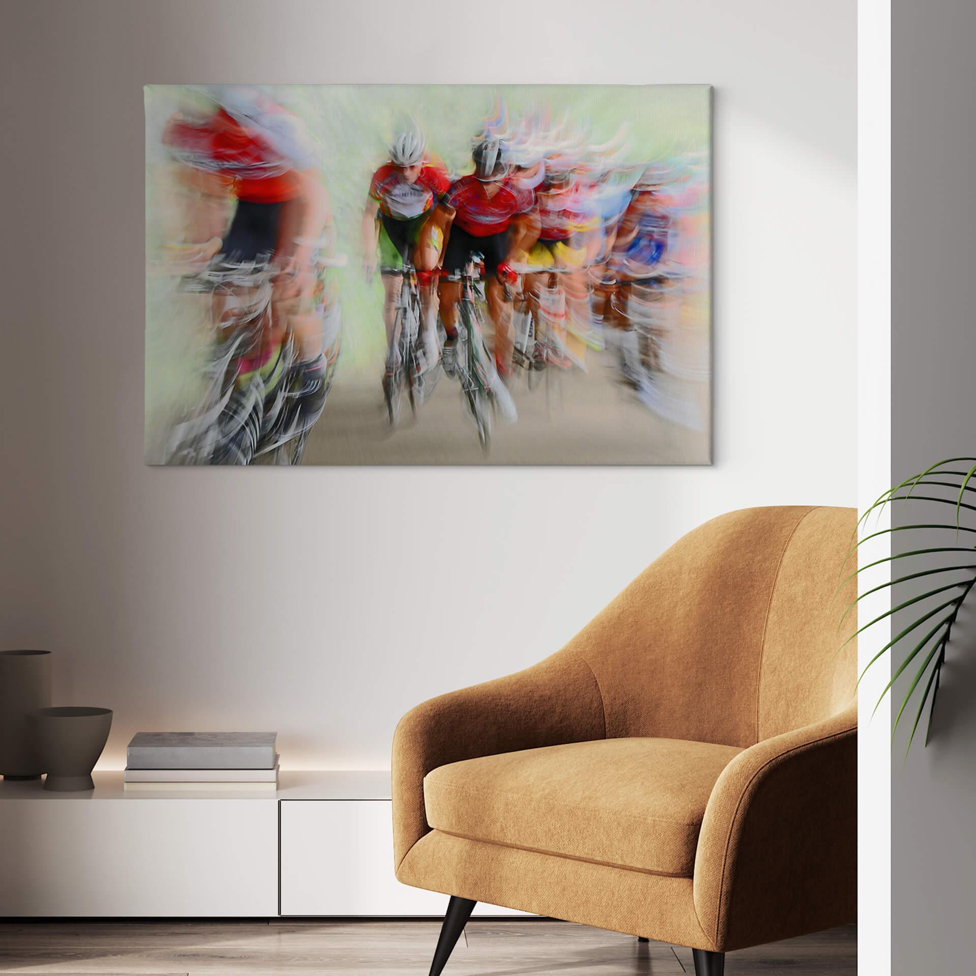 Lienzo Urlings - Carrera ciclista - La última vuelta