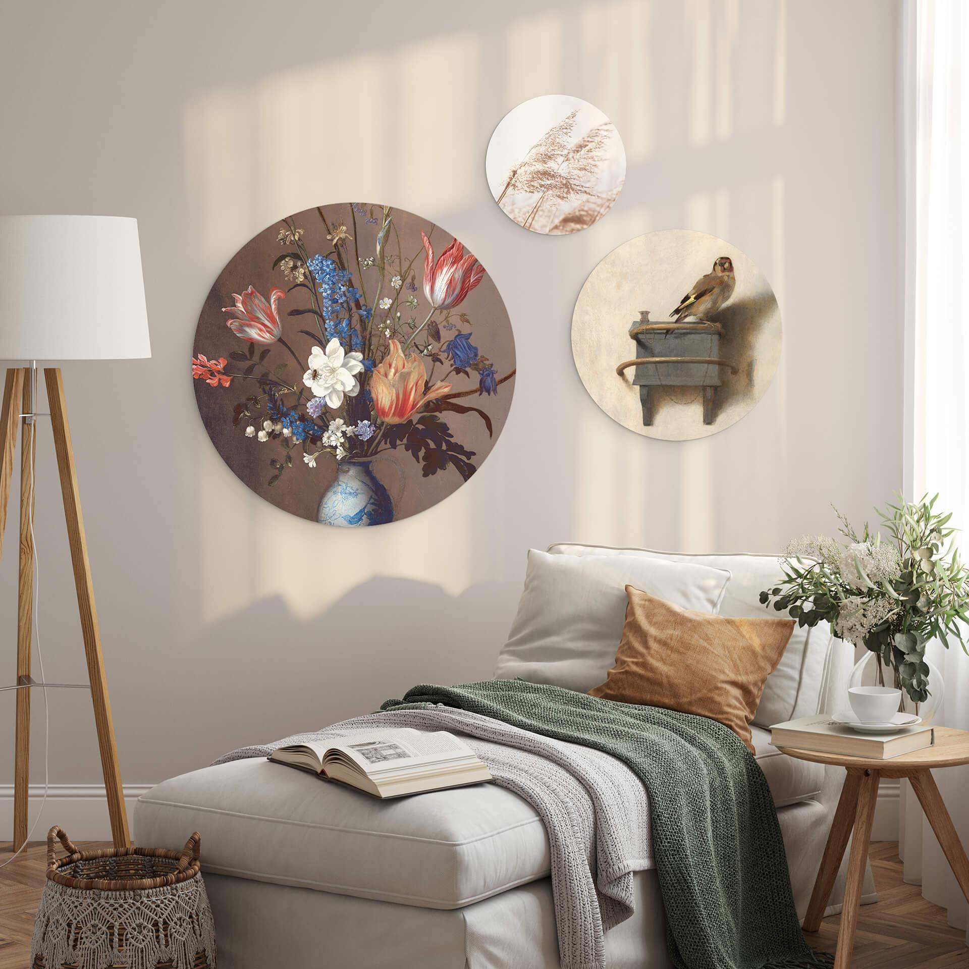 Tableau sur alu-Dibond rond Nature (set 3 pièces)