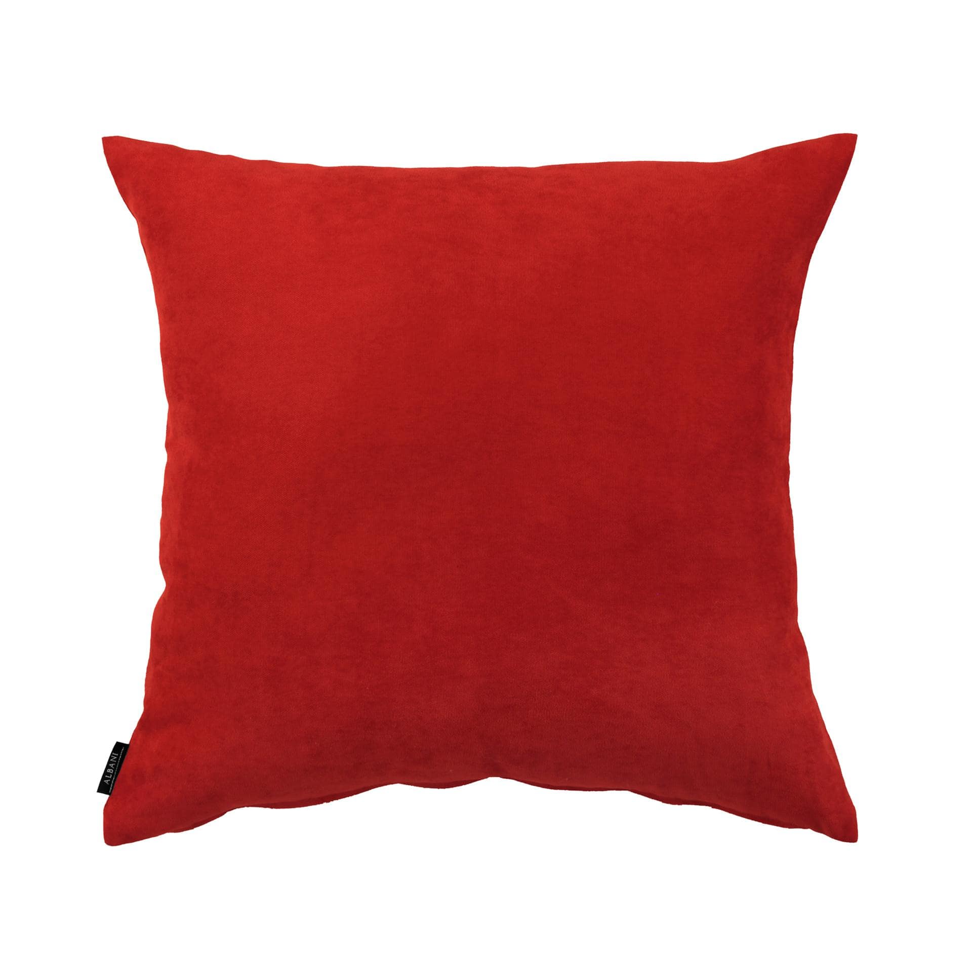 Uni Kissenhülle in rot in 40x40 cm