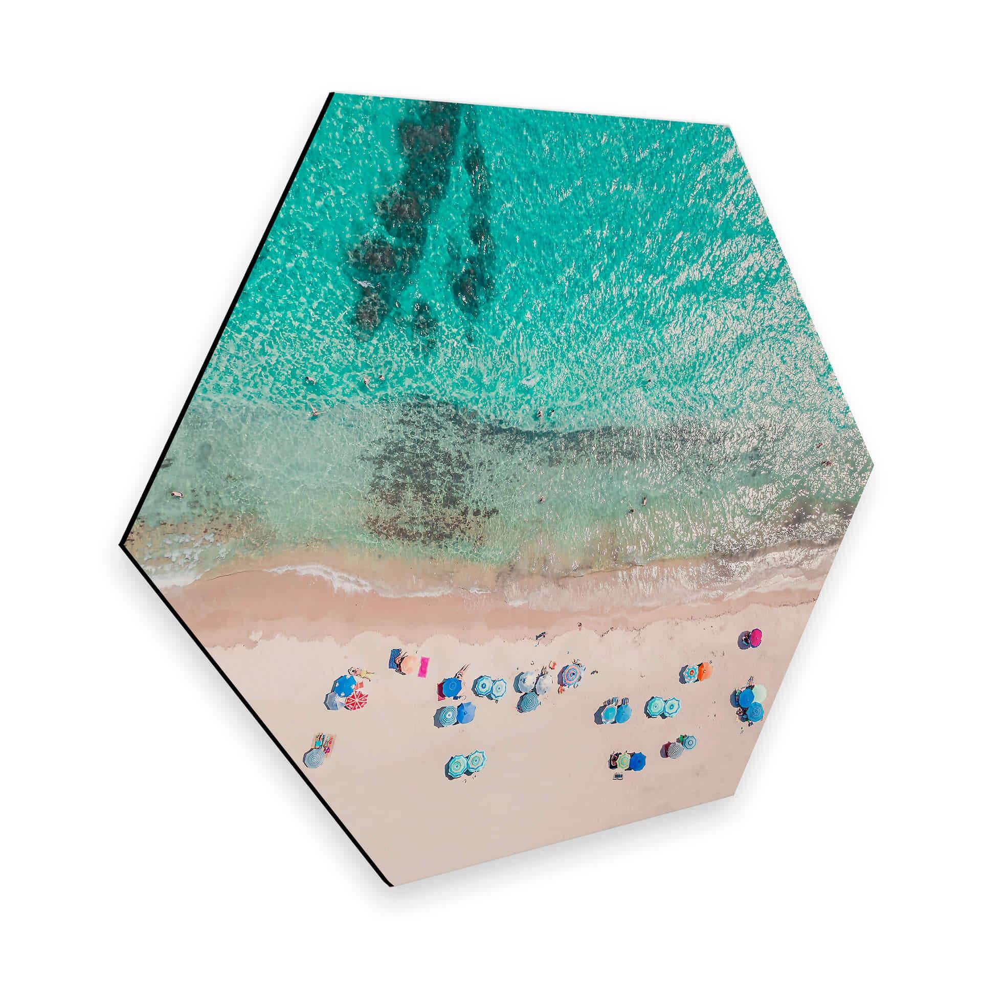 Hexagon Alu-Dibond - Sisi & Seb - At the Beach